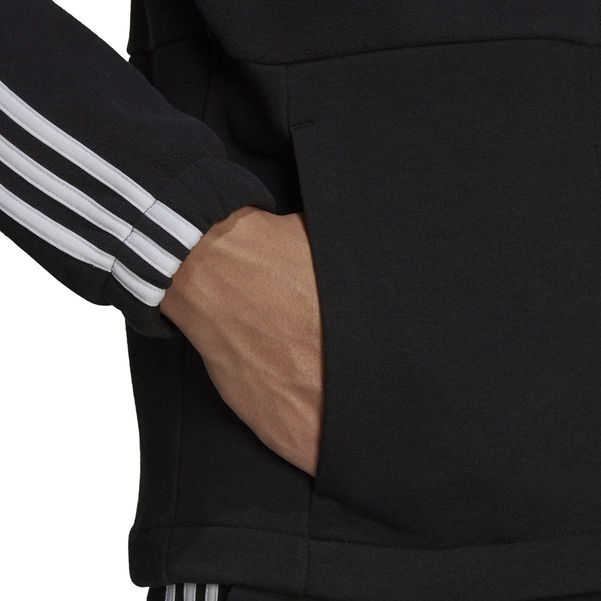 [GV5297] Mens Adidas Essentials Polar Fleece Giant Logo Full-Zip Hoodie