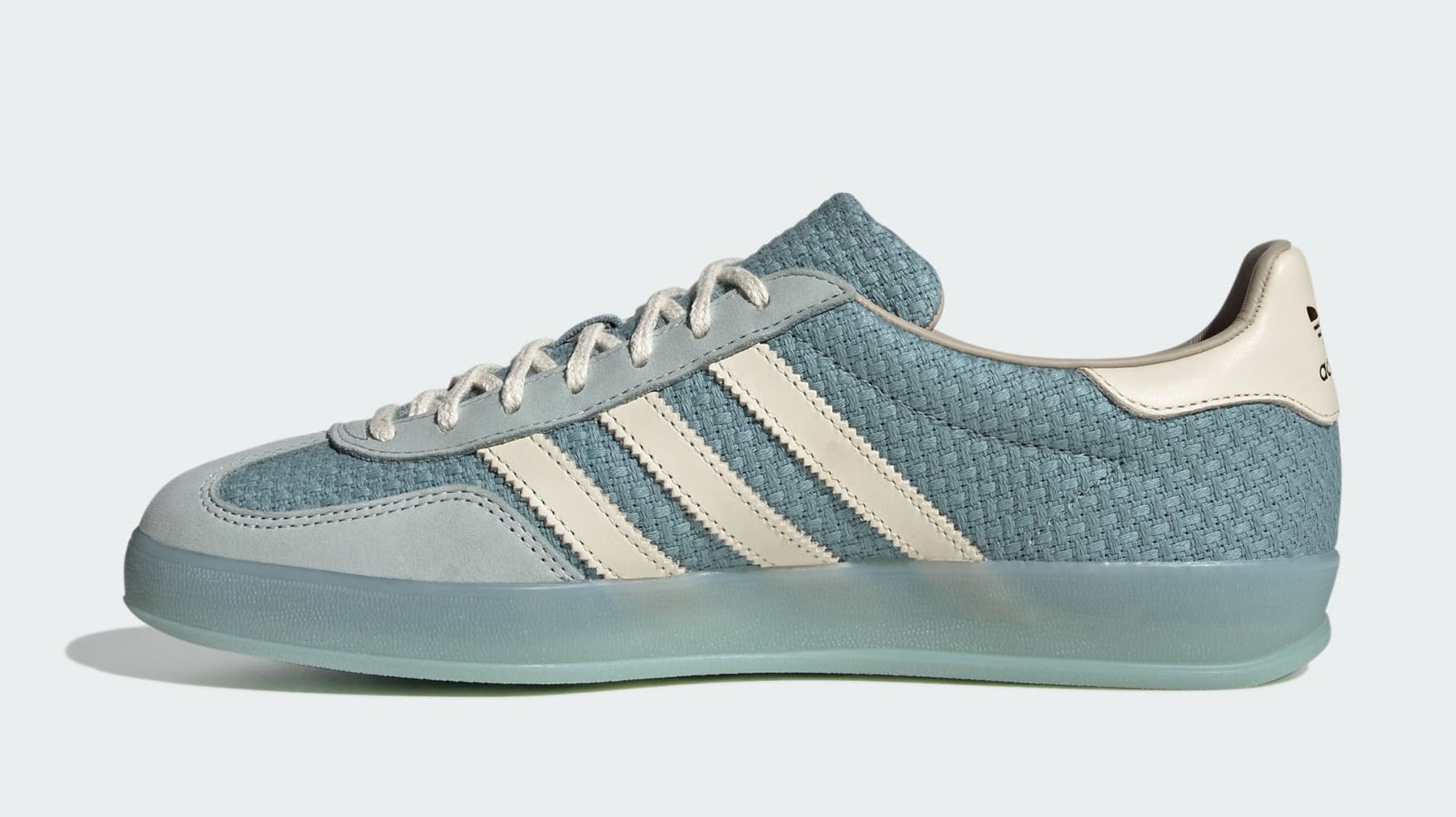 [JR8852] MENS ADIDAS GAZELLE INDOOR 'COTTON WEAVE PACK - LIGHT BLUE'