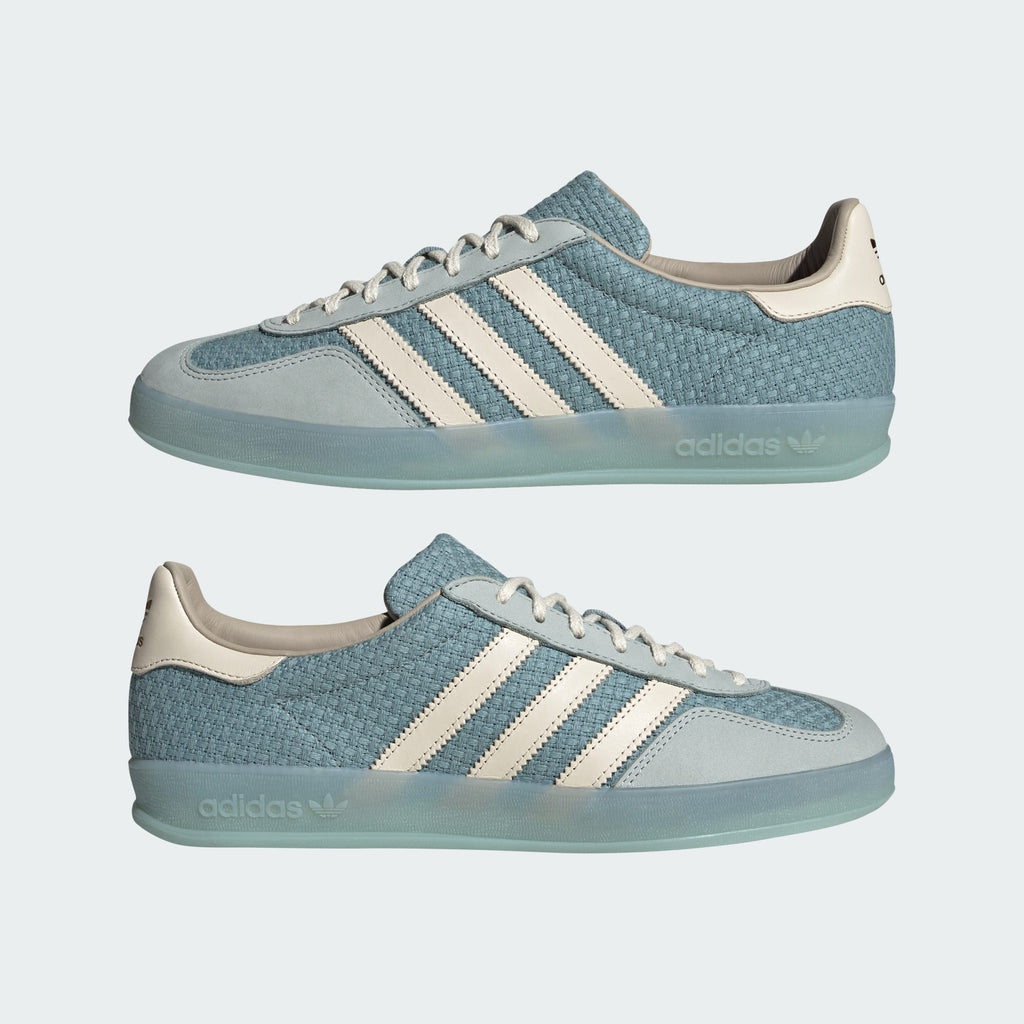 [JR8852] MENS ADIDAS GAZELLE INDOOR 'COTTON WEAVE PACK - LIGHT BLUE'
