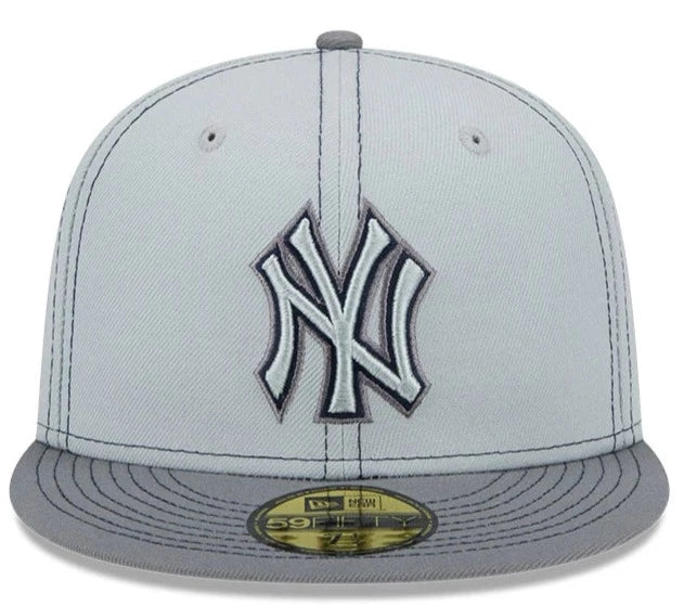 [60310875] MENS NEW ERA MLB NY YANKEES 5950 GRAY POP FITTED - GRAY