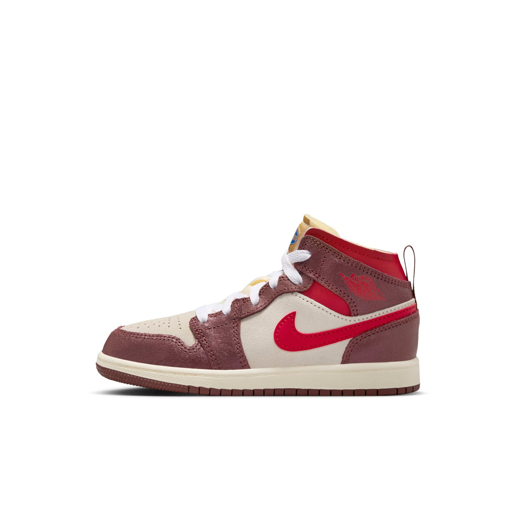[HF3198-100] Preschool Air Jordan Retro 1 Mid SE 'Bread Butter & Sole'