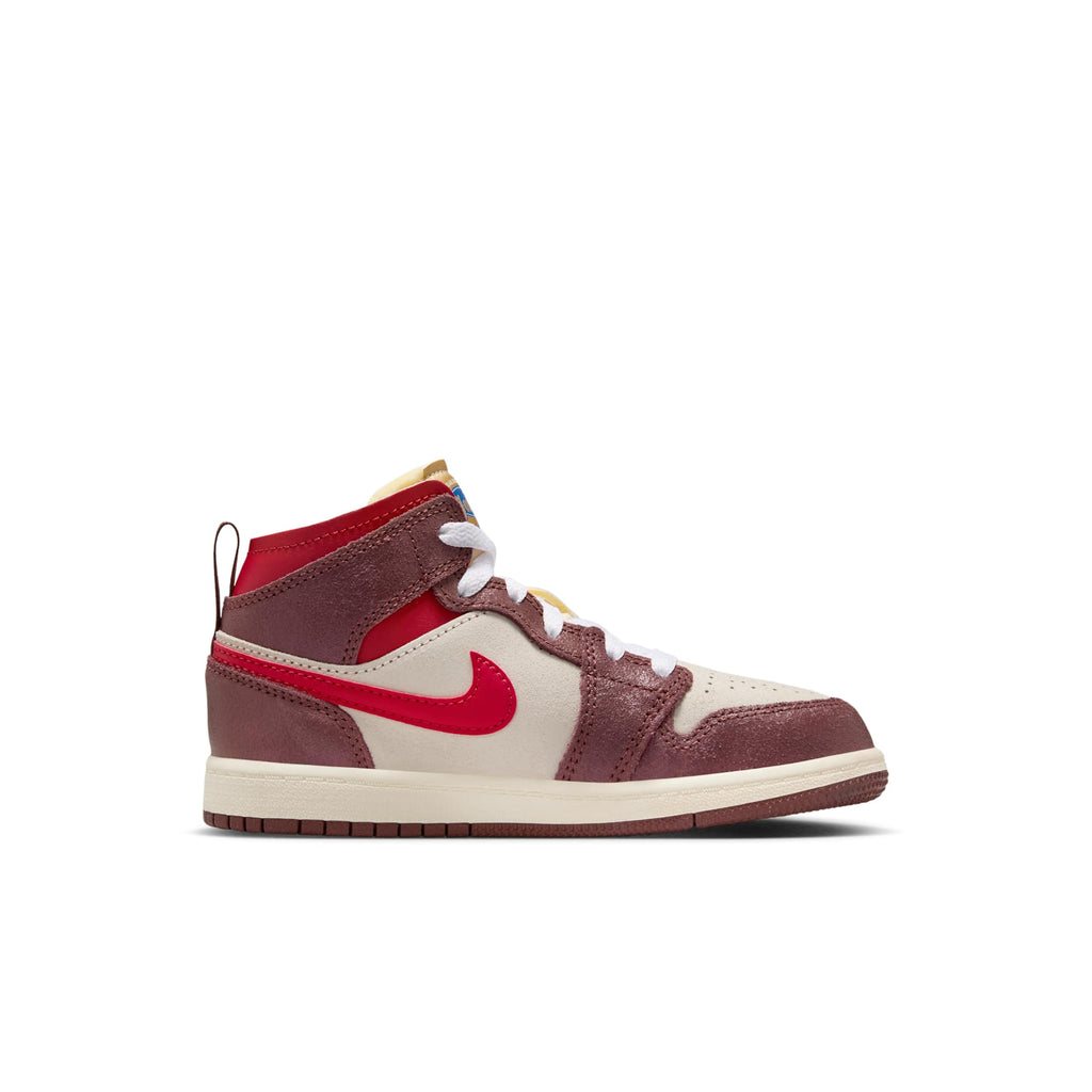 [HF3198-100] Preschool Air Jordan Retro 1 Mid SE 'Bread Butter & Sole'