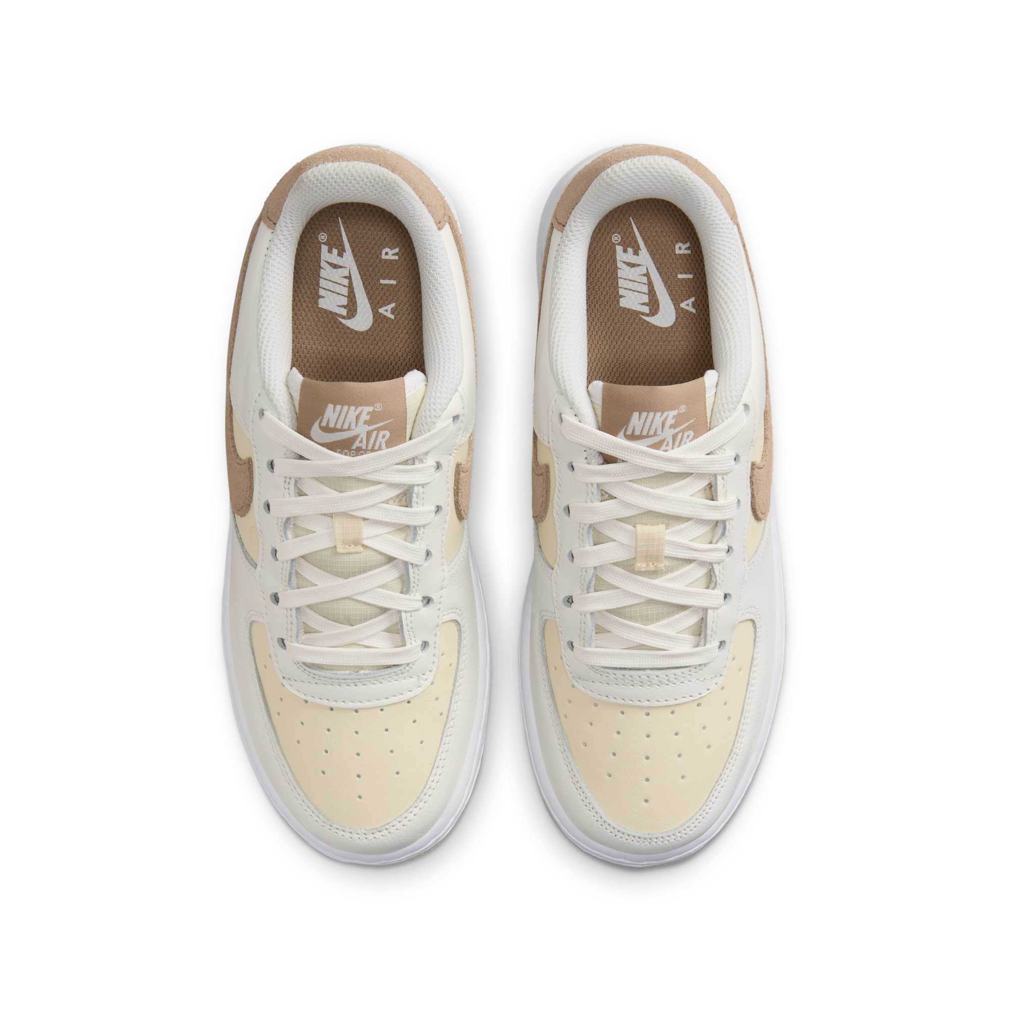 [HF5349-100] GRADE SCHOOL NIKE AIR FORCE 1 LOW LV8 5 'SAIL COCONUT MILK WHITE KHAKI (GS)'