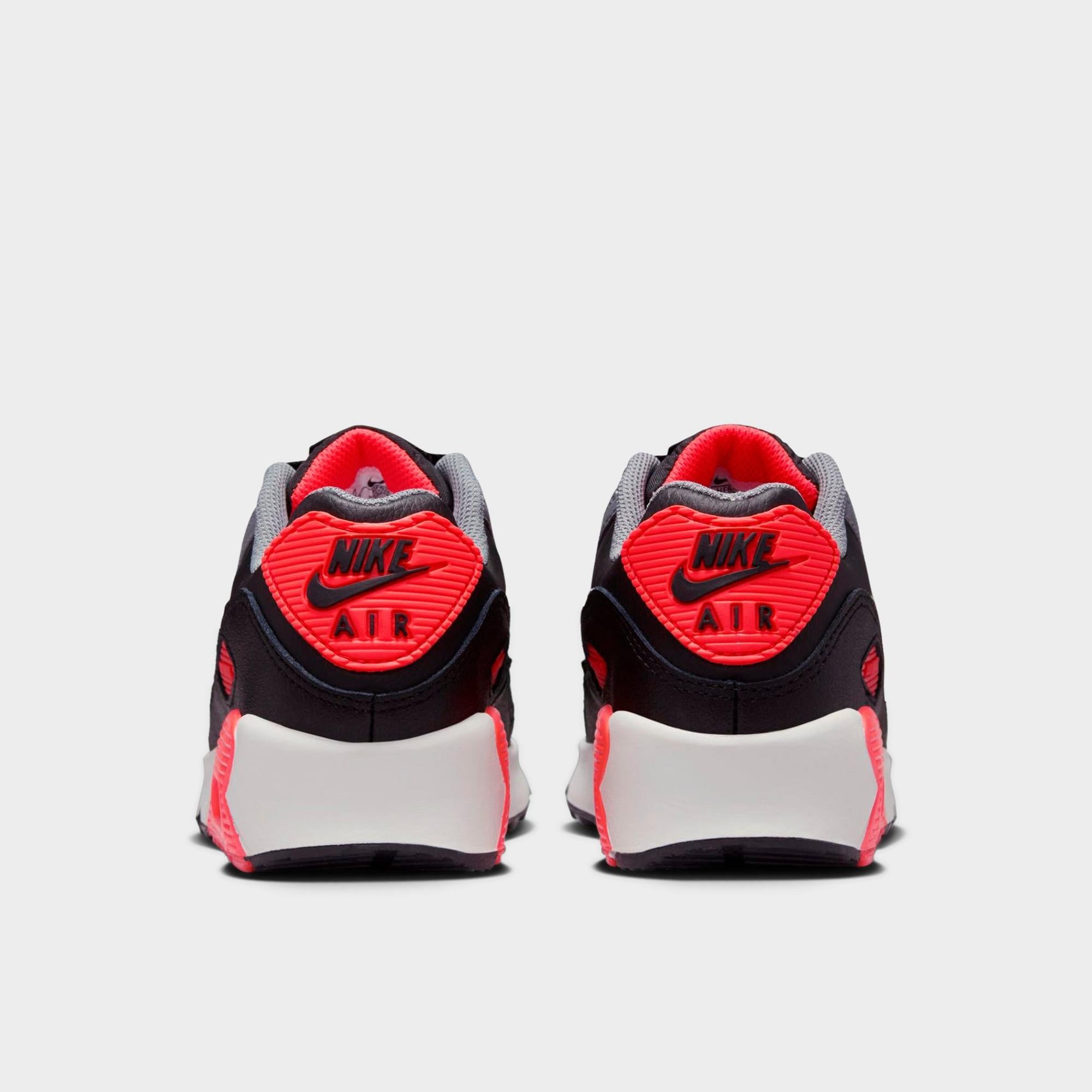 [HF6358-005] GRADE SCHOOL NIKE AIR MAX 90 'BLACK COOL GREY BRIGHT CRIMSON PHOTON DUST (GS)'