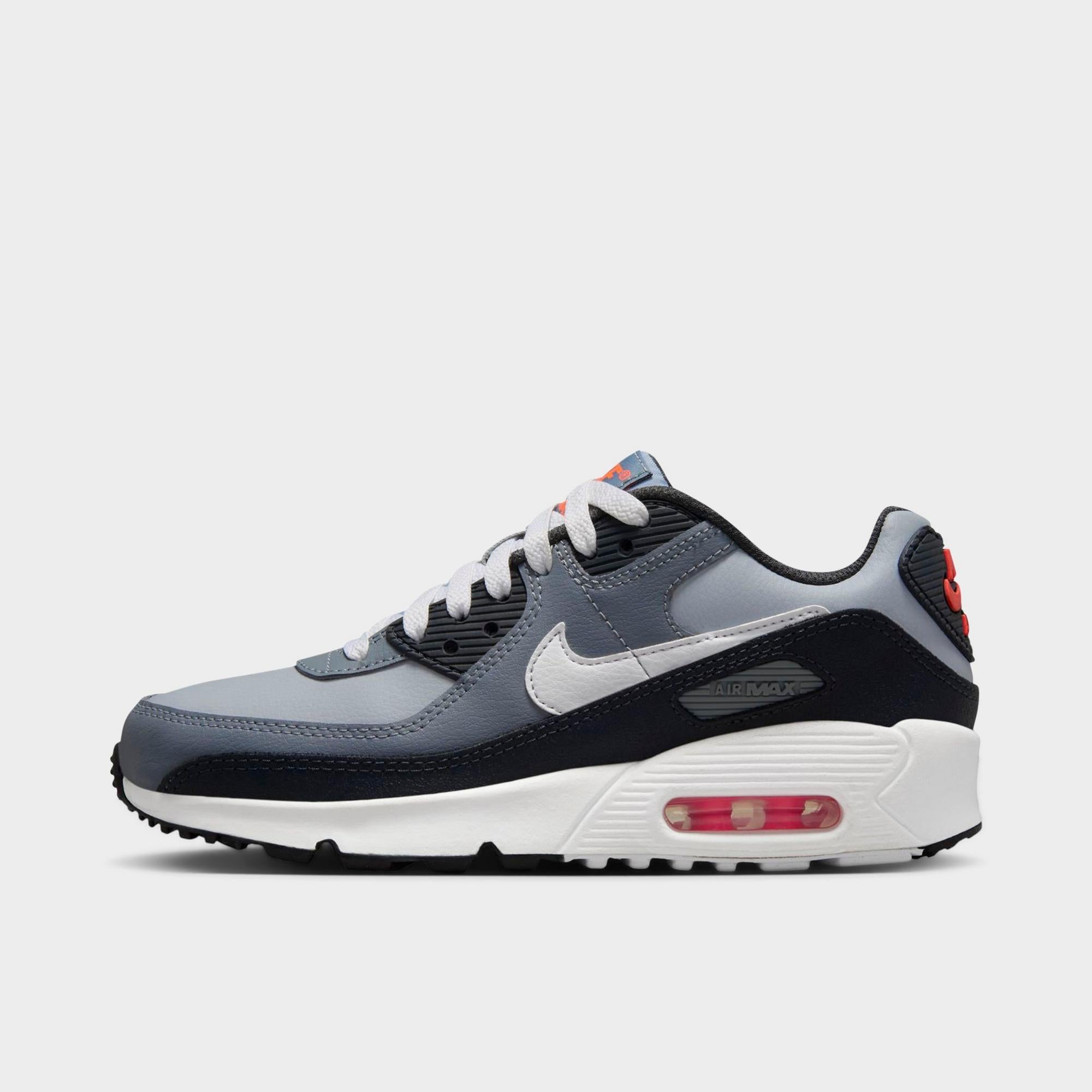 [HF6358-007] GRADE SCHOOL NIKE AIR MAX 90 'WOLF GREY COOL GREY ANTHRACITE WHITE (GS)'
