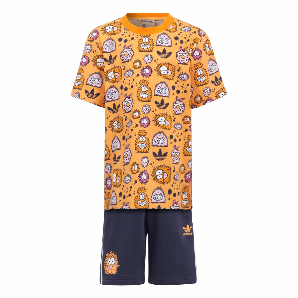 Toddlers Adidas Kevin Lyons Tee And Shorts Set 2