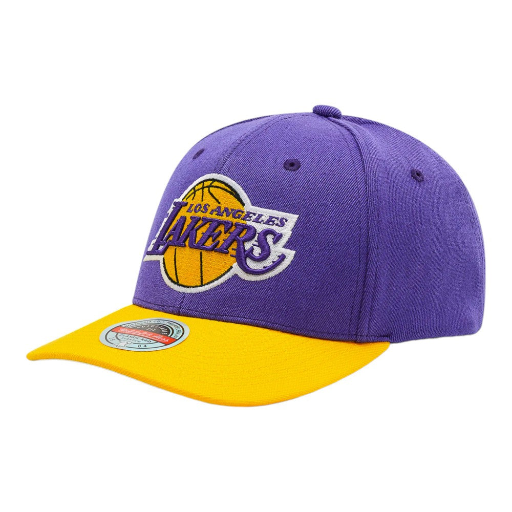 MENS MITCHELL & NESS NBA TEAM 2TONE STRETCH SNAPBACK NBA LAKERS - PURPLE-YELLOW