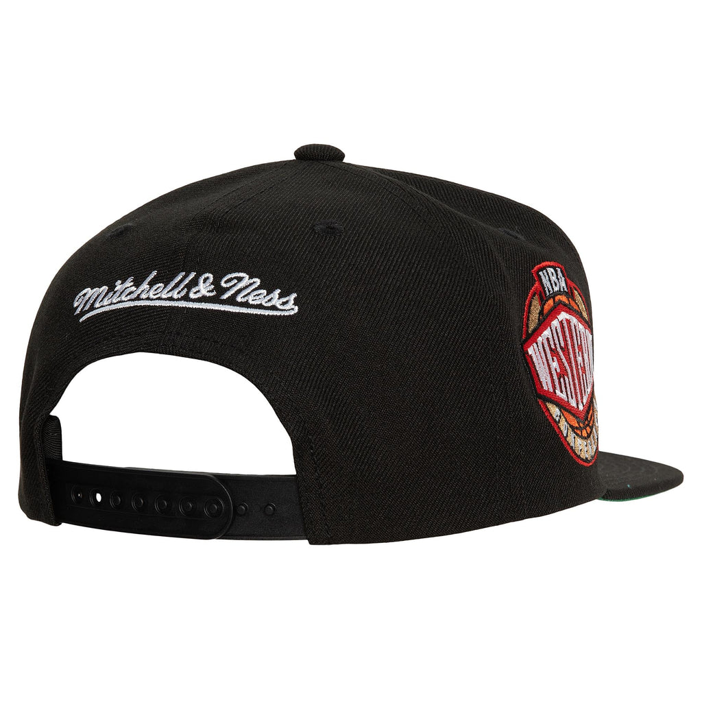 MENS MITCHELL & NESS NBA CONFERENCE PATCH SNAPBACK HWC SPURS - BLACK