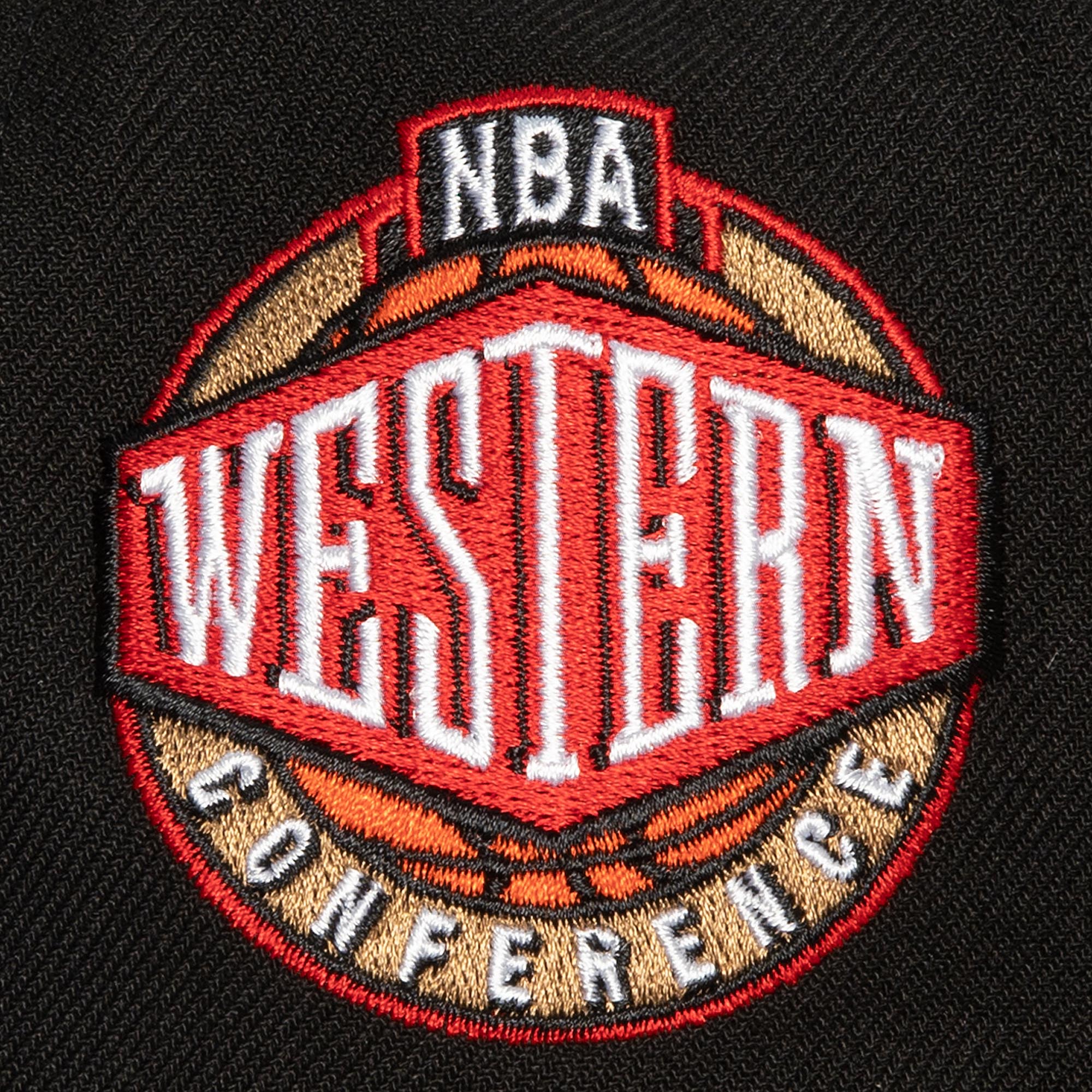 MENS MITCHELL & NESS NBA CONFERENCE PATCH SNAPBACK HWC SPURS - BLACK