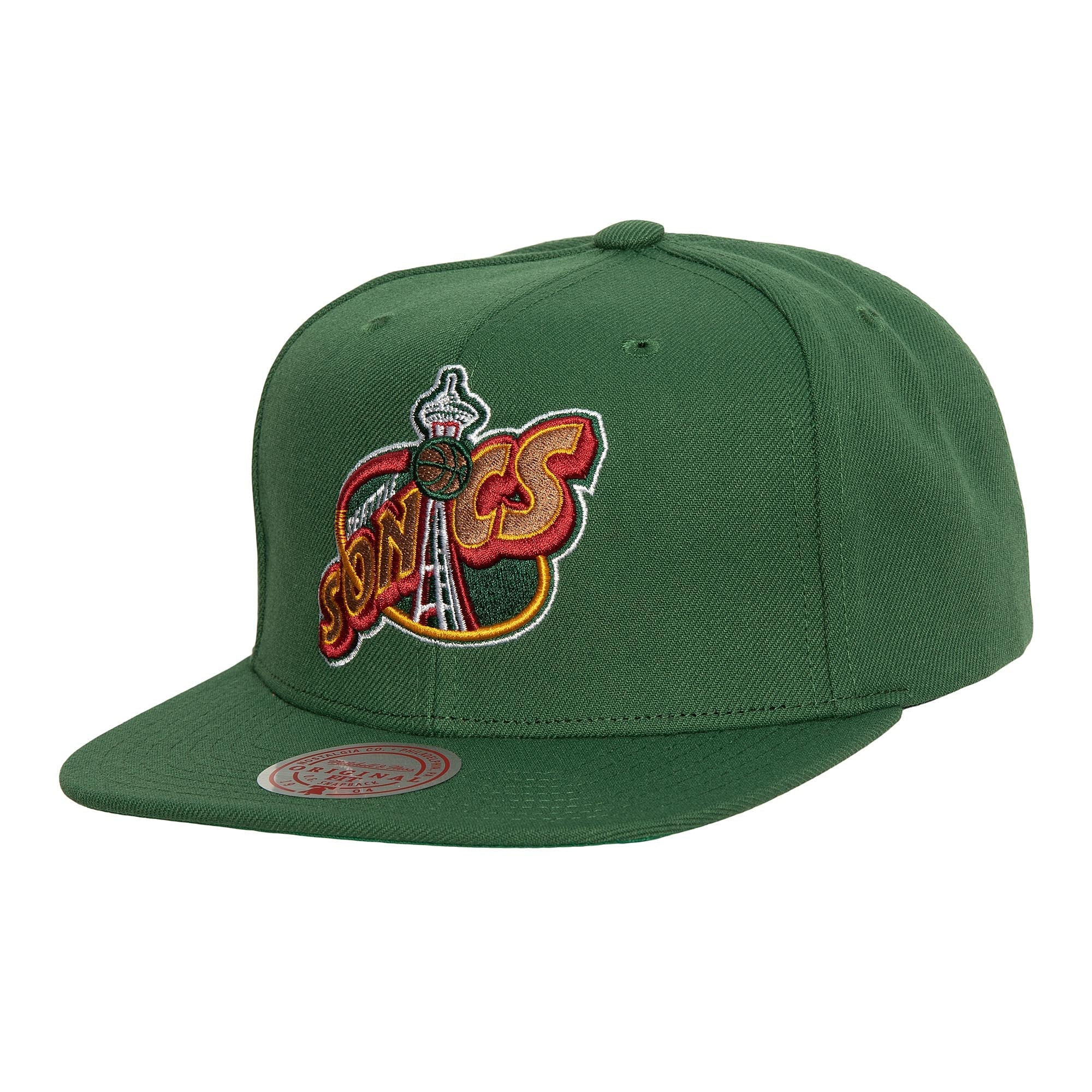 MENS MITCHELL & NESS NBA CONFERENCE PATCH SNAPBACK HWC SUPERSONICS - GREEN