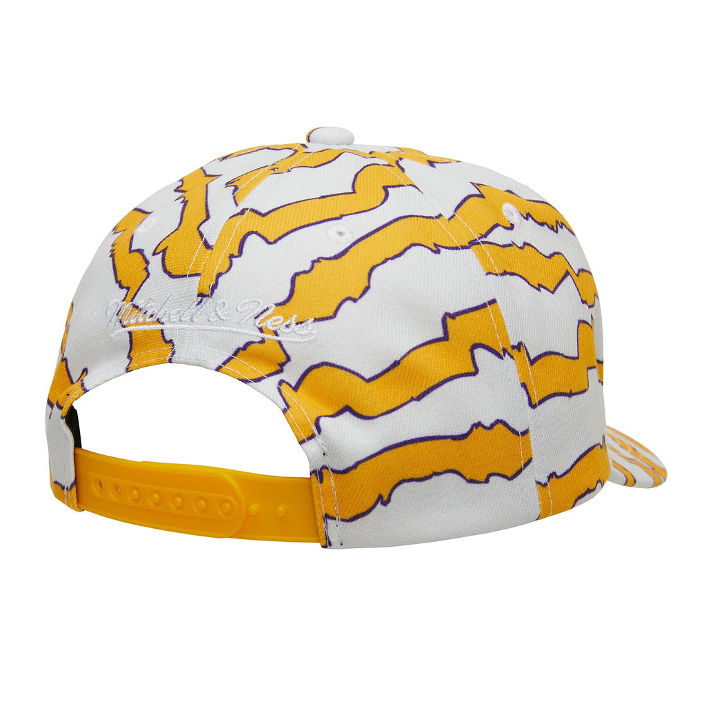 MENS MITCHELL & NESS NBA KROOKZ PRO SNAPBACK LAKERS - WHITE-YELLOW