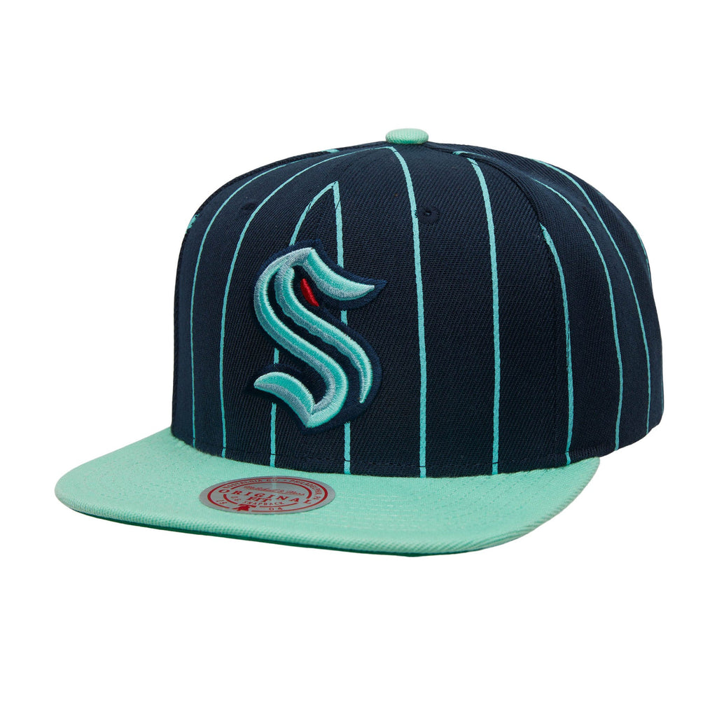 Mens Mitchell & Ness NHL TEAM PIN SNAPBACK KRAKEN