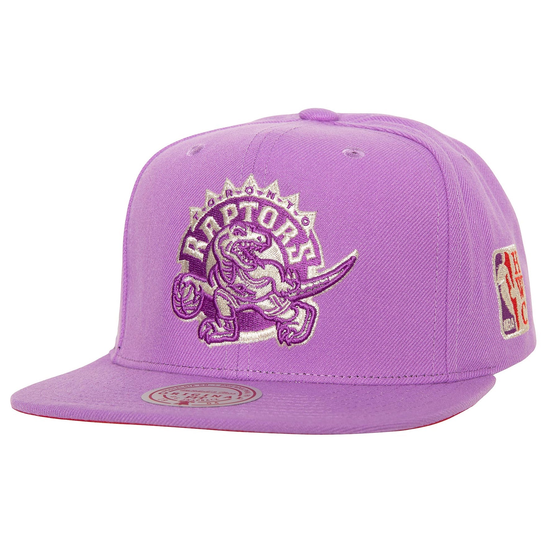 MENS MITCHELL & NESS NBA WATCH ME SHINE SNAPBACK HWC RAPTORS - PURPLE