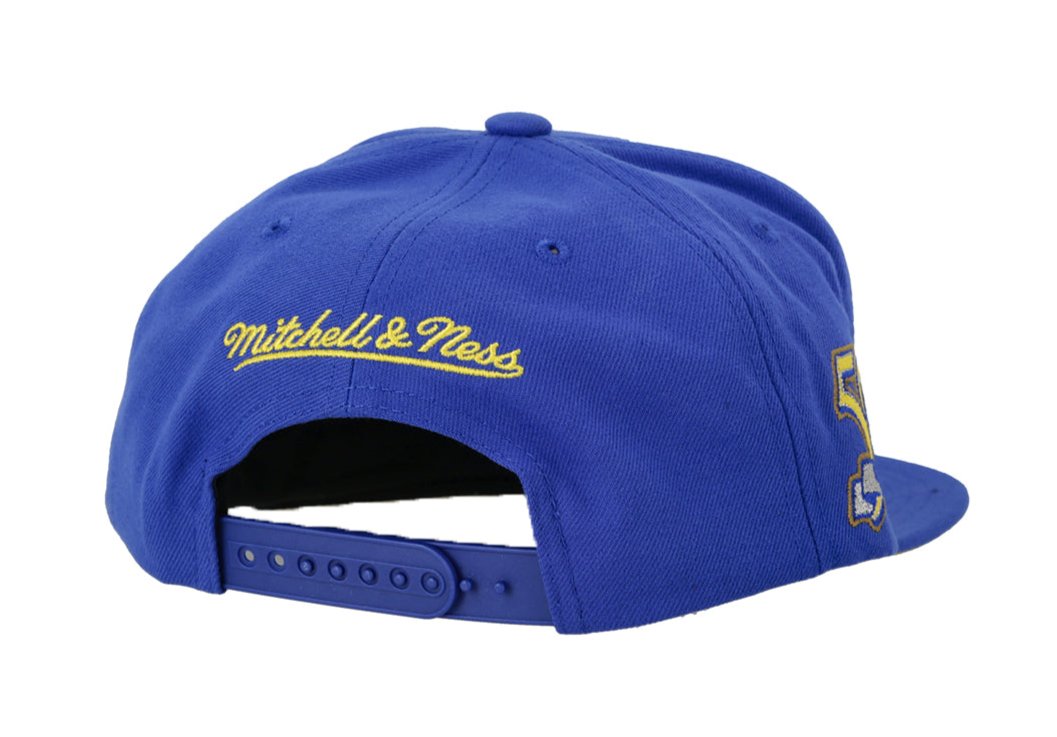 MENS MITCHELL & NESS NBA WATCH ME SHINE SNAPBACK HWC WARRIORS - ROYAL