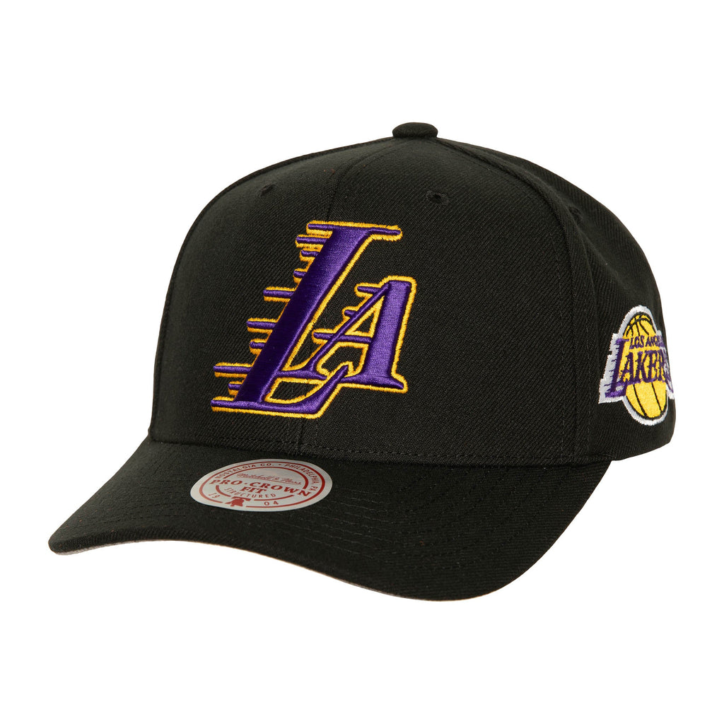 MENS MITCHELL & NESS NBA ICON GRAIL PRO SNAPBACK LAKERS - BLACK