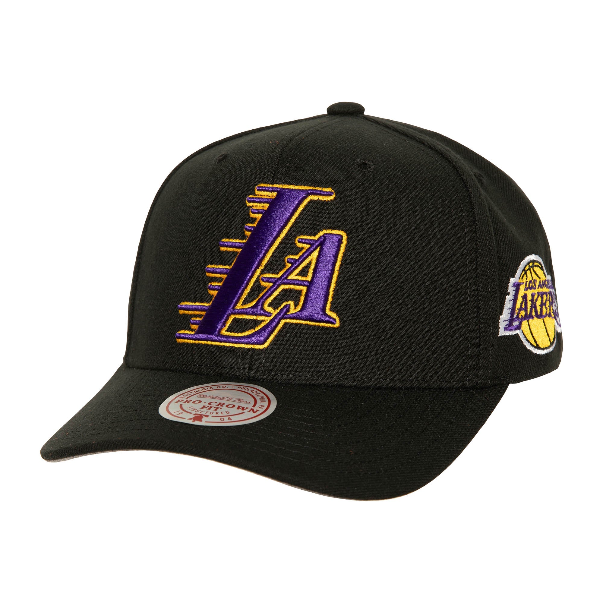 MENS MITCHELL & NESS NBA ICON GRAIL PRO SNAPBACK LAKERS - BLACK
