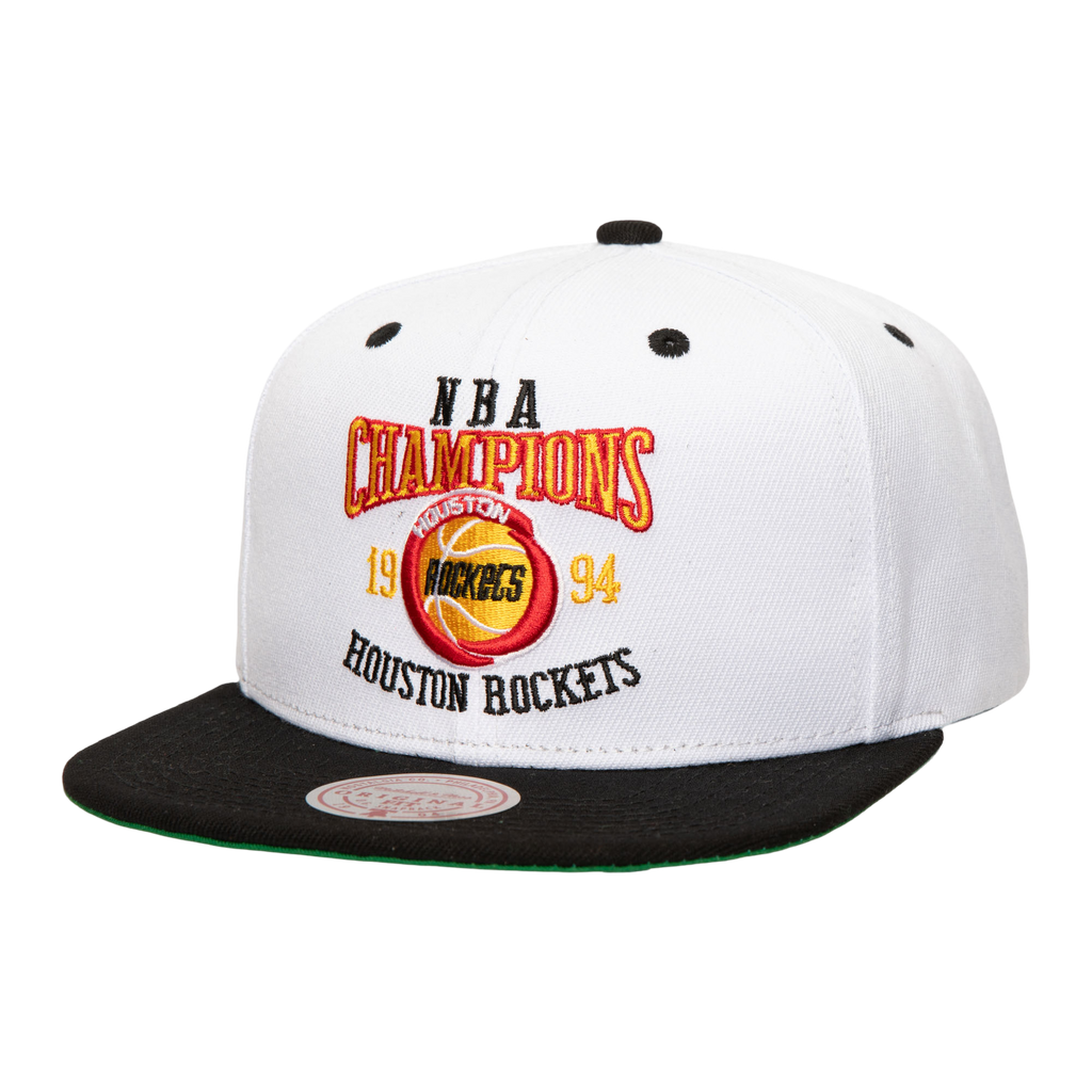 MENS MITCHELL & NESS NBA CHAMP SERIES SNAPBACK HWC ROCKETS - WHITE