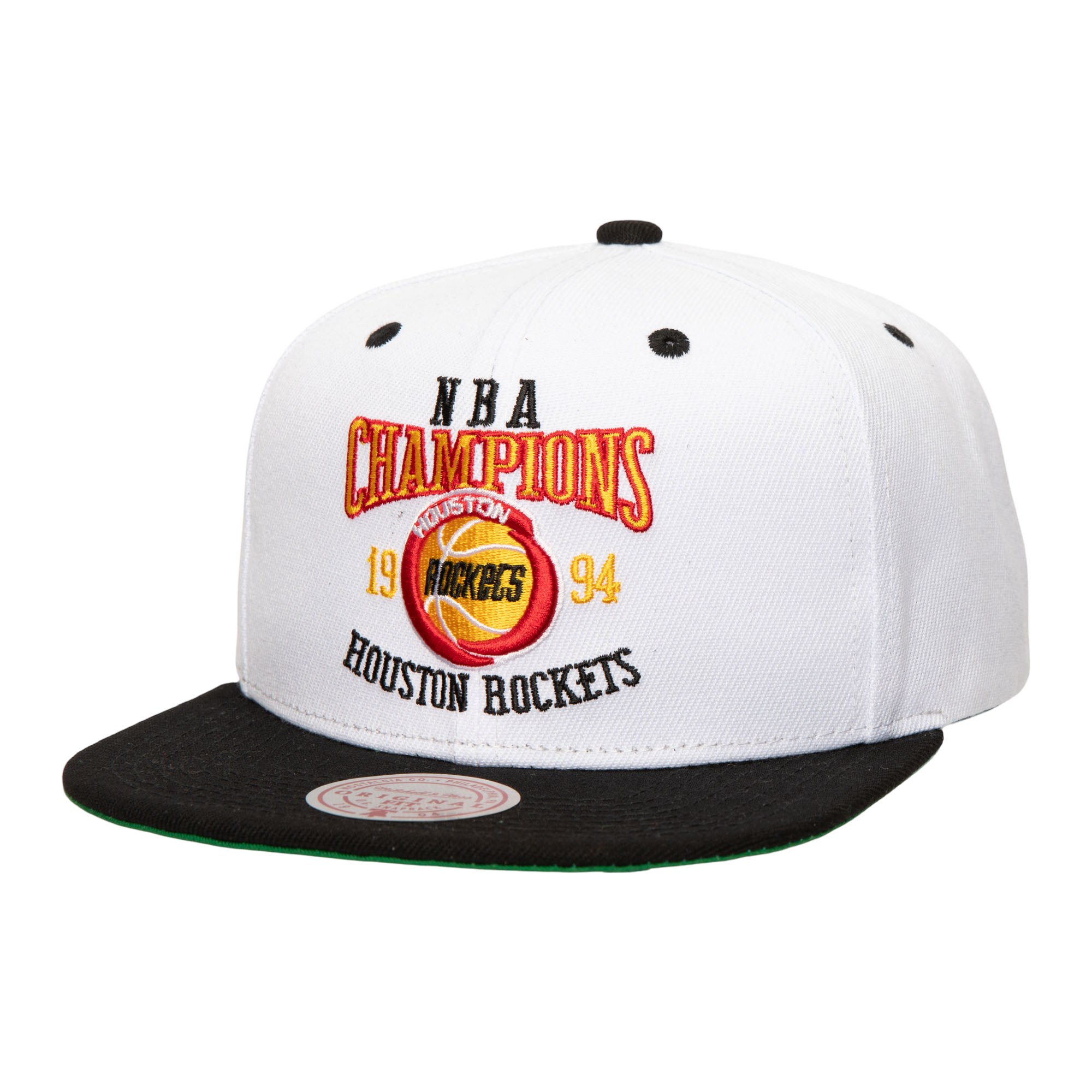 MENS MITCHELL & NESS NBA CHAMP SERIES SNAPBACK HWC ROCKETS - WHITE