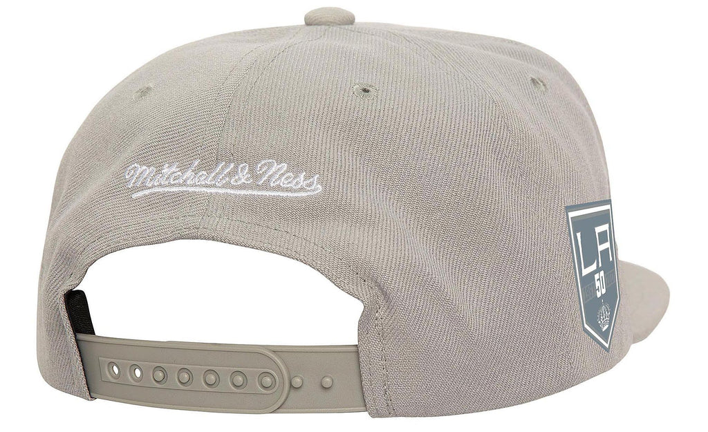 MENS MITCHELL & NESS NHL BACK TO BASICS SNAPBACK VNTG KINGS - GREY