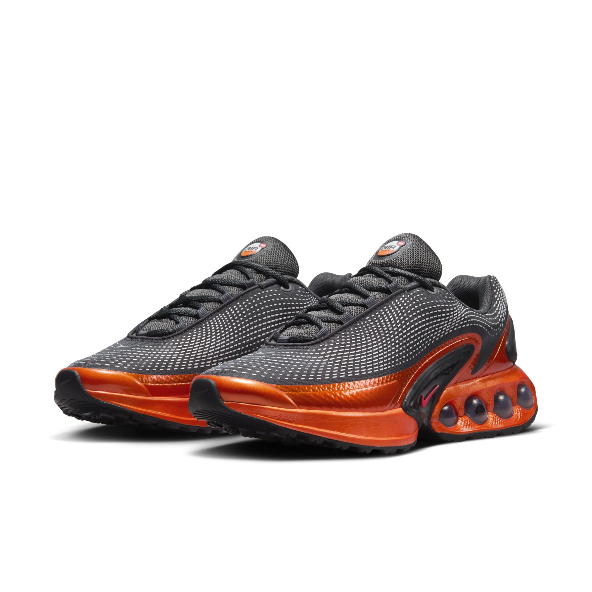 [HJ6695-001] MENS NIKE AIR MAX DN QS 'DARK SMOKE GREY SALSA RED'