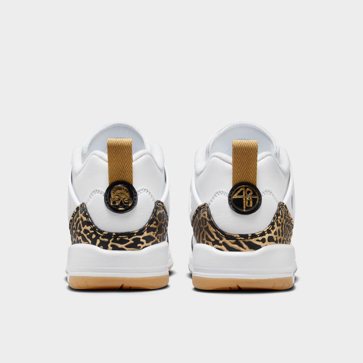 [HJ9022-100] GRADE SCHOOL AIR JORDAN SPIZIKE LOW 'WHITE METALLIC GOLD SAIL BLACK'