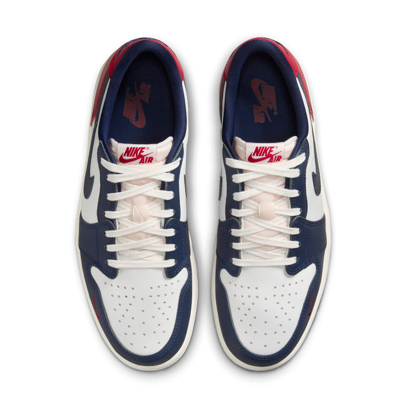 [HQ2993-100] MENS AIR JORDAN RETRO 1 LOW 'GYM RED & MIDNIGHT NAVY'