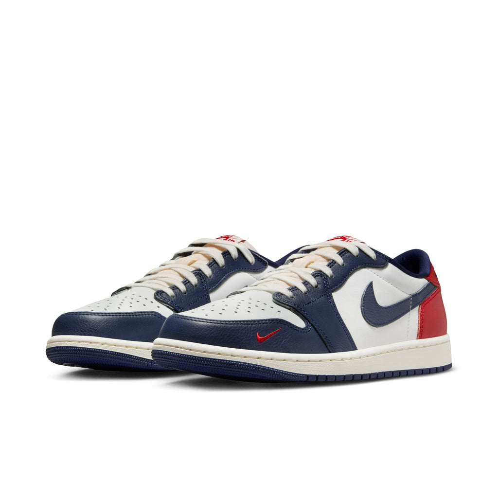 [HQ2993-100] MENS AIR JORDAN RETRO 1 LOW 'GYM RED & MIDNIGHT NAVY'