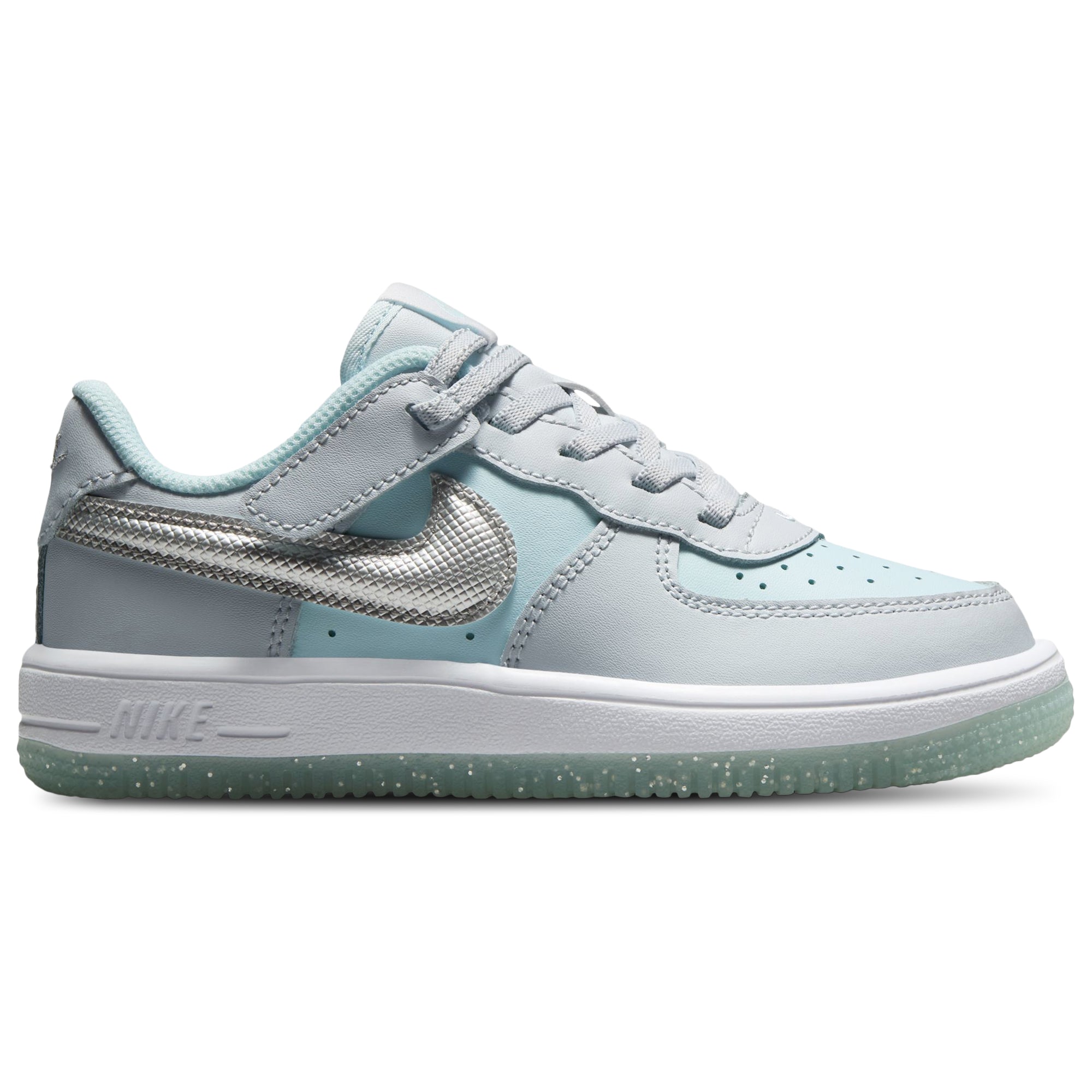 [HQ3251-043] PRESCHOOL NIKE AIR FORCE 1 LOW EASYON 'PURE PLATINUM GLACIER BLUE'