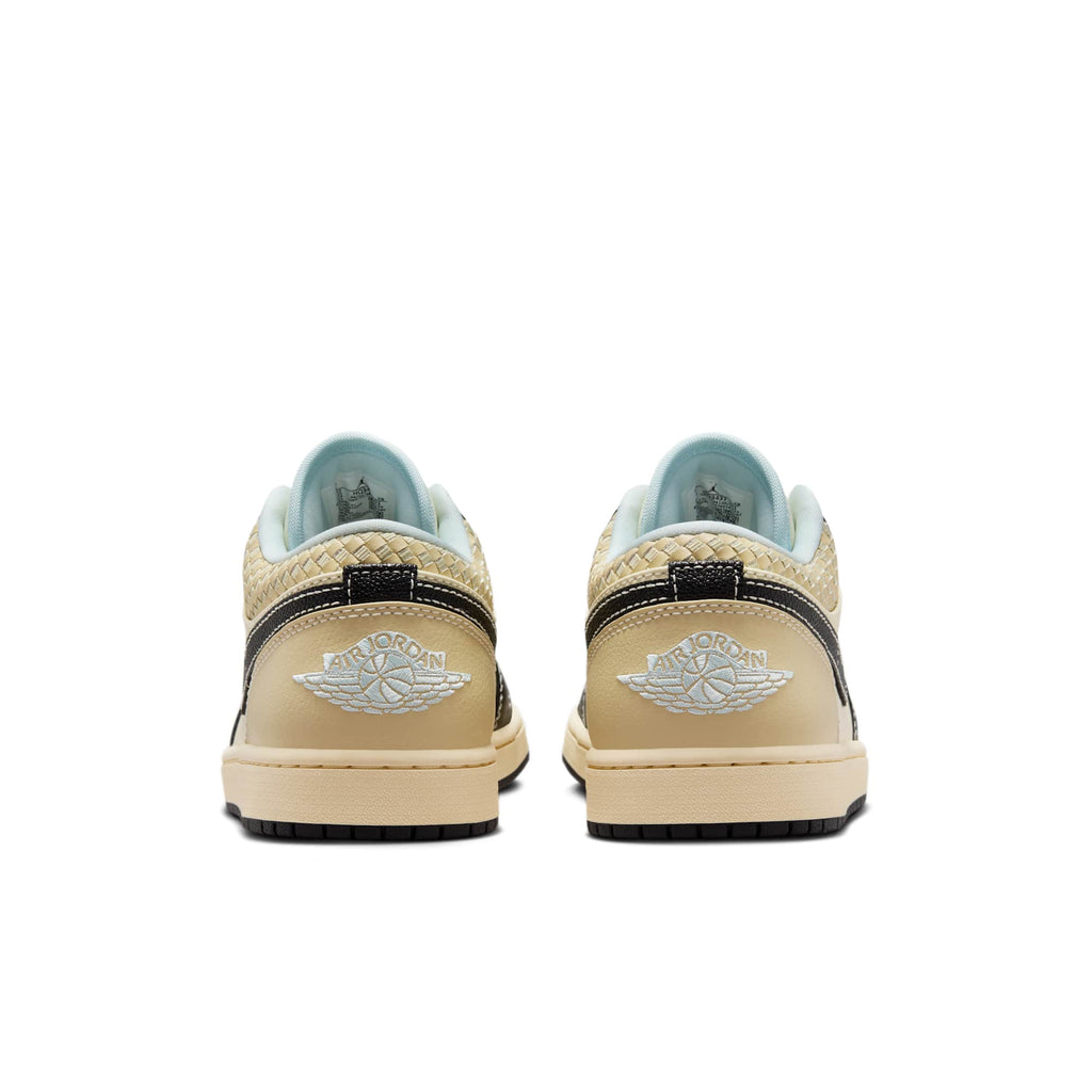 [HQ3437-101] Mens Air Jordan RETRO 1 LOW SE 'COCONUT MILK BLACK MUSLIN'