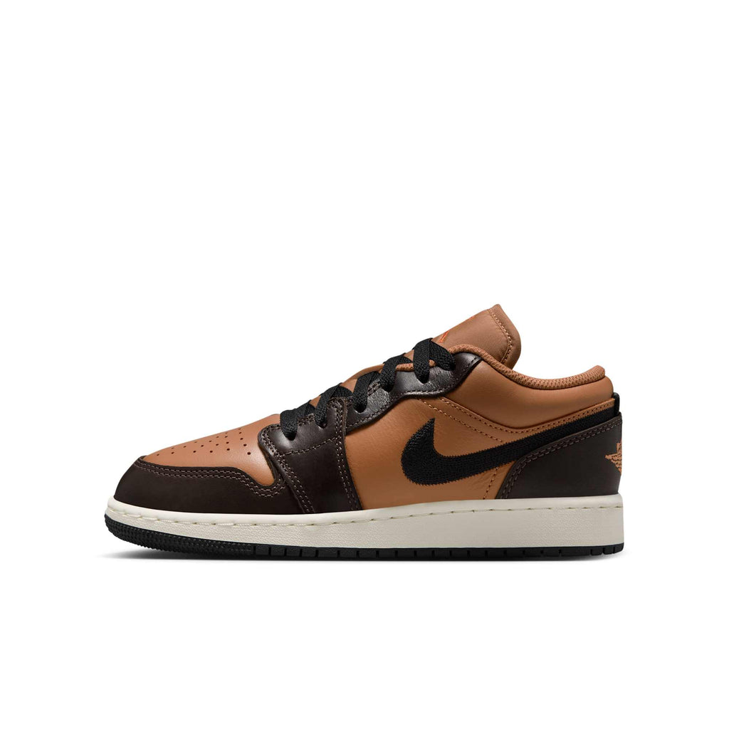 [HQ3604-201] GRADE SCHOOL AIR JORDAN RETRO 1 LOW SE 'FLAX BAROQUE BROWN' (GS)