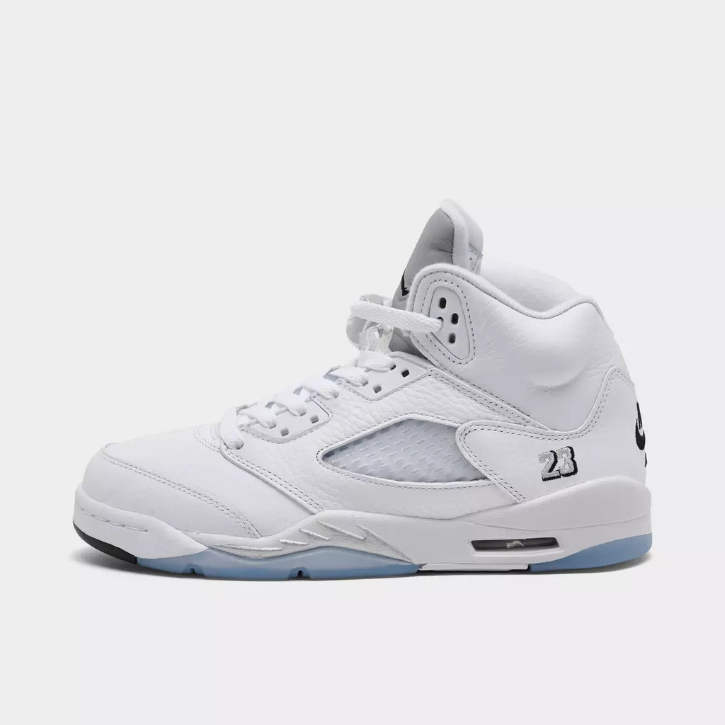 [HQ7980-103] GRADE SCHOOL AIR JORDAN RETRO 5 'WHITE METALLIC (2026)'