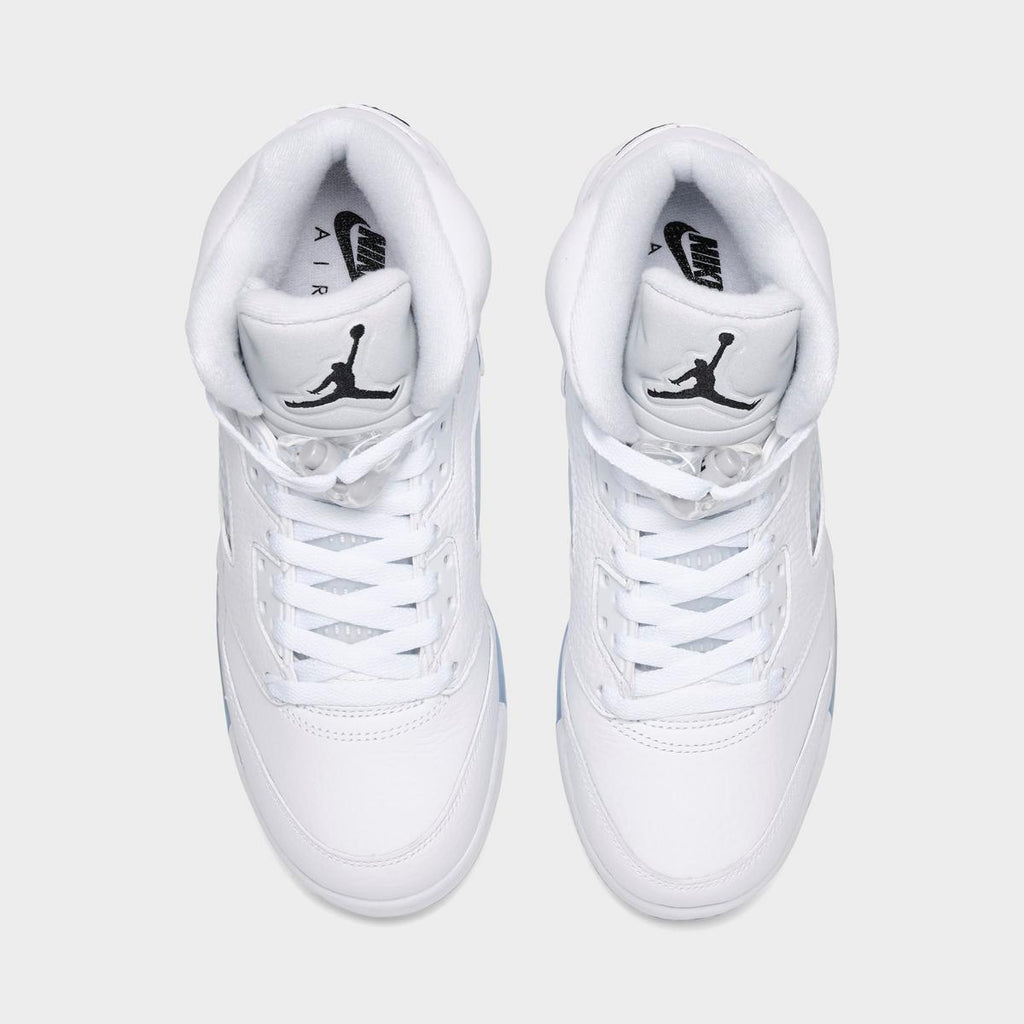 [HQ7980-103] GRADE SCHOOL AIR JORDAN RETRO 5 'WHITE METALLIC (2026)'
