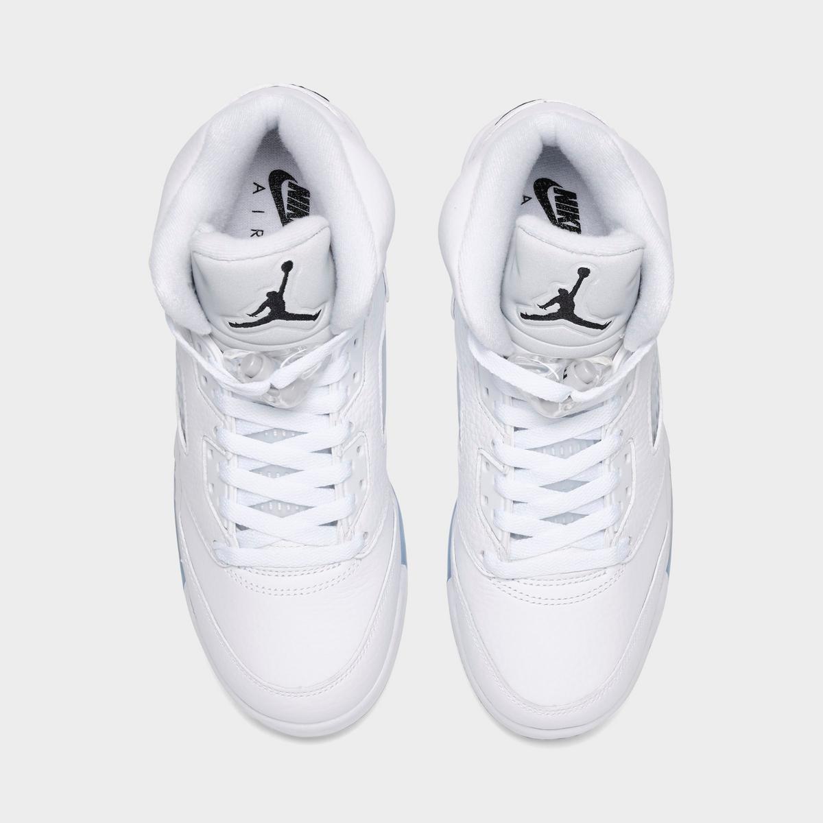 [HQ7980-103] GRADE SCHOOL AIR JORDAN RETRO 5 'WHITE METALLIC (2026)'