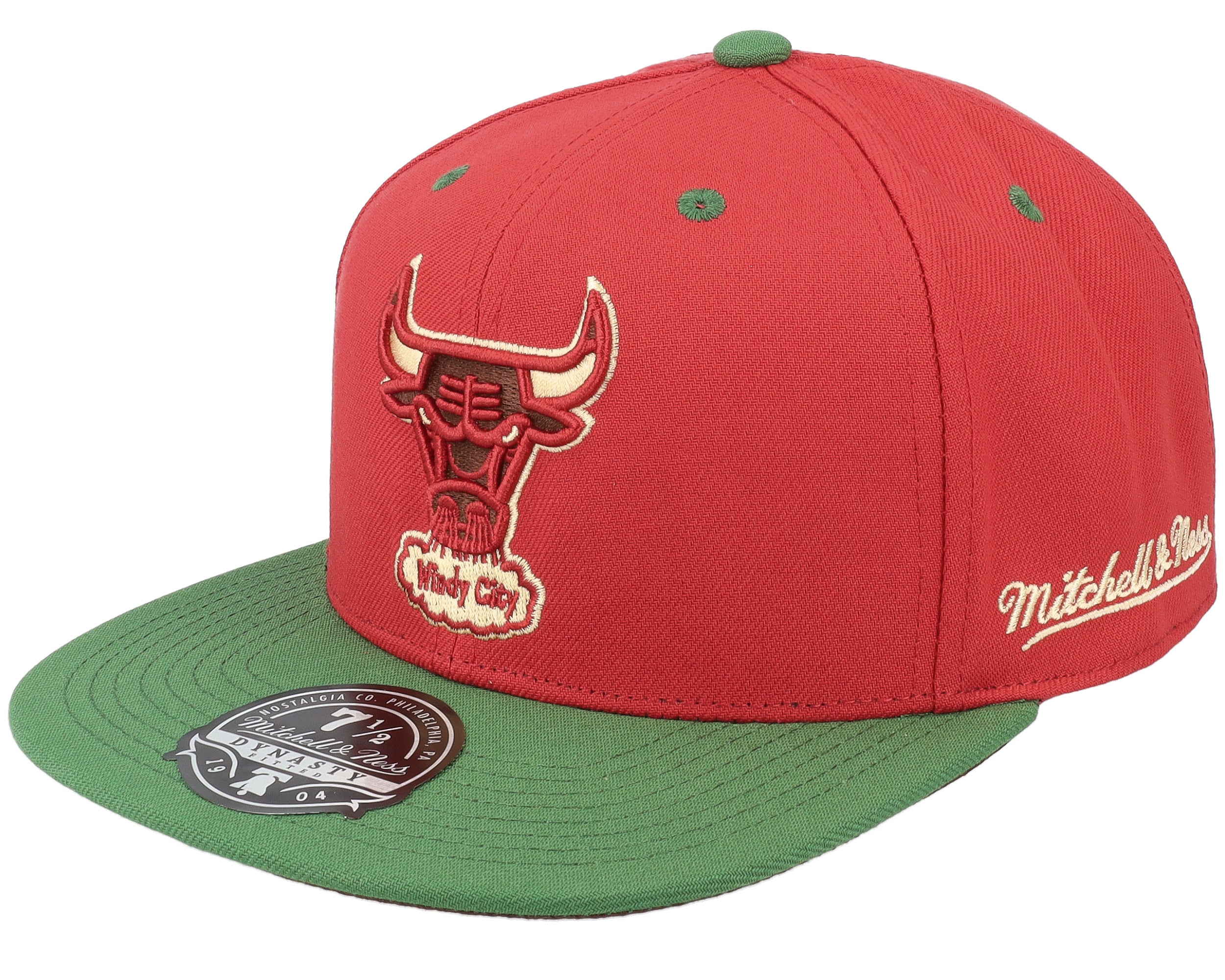 [6HSFLD21206-CBURED1] MENS MITCHELL & NESS NBA CHICACO BULLS NIGHTMARE FITTED