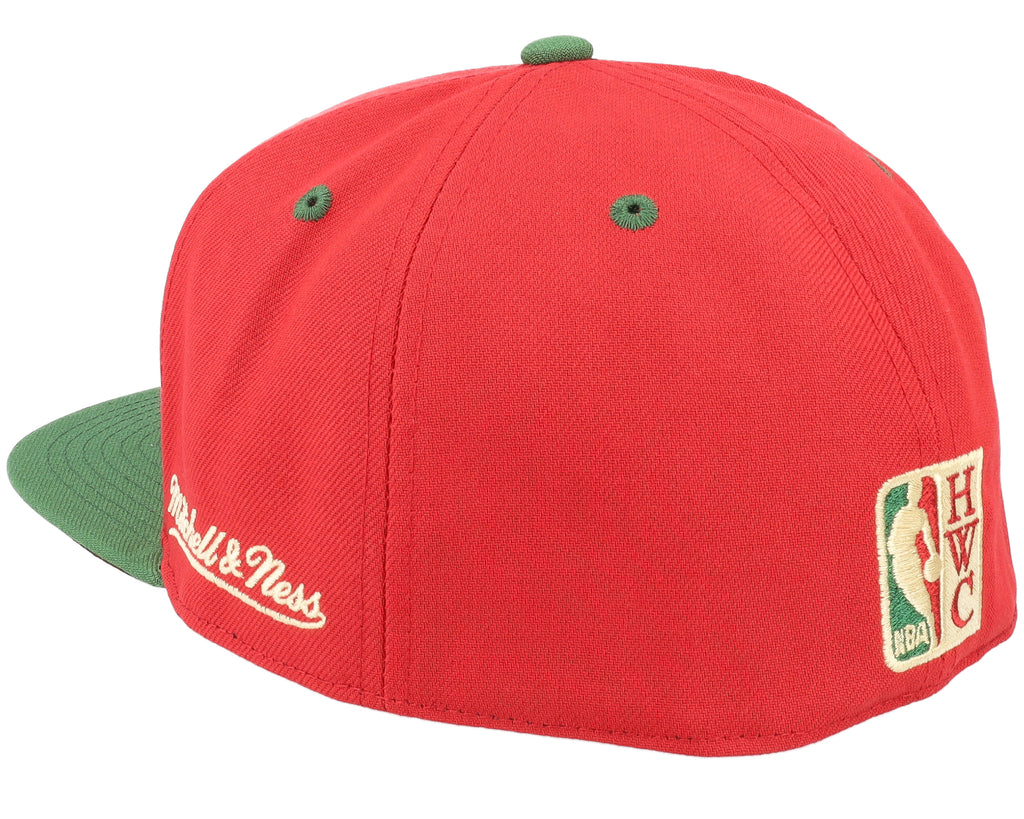 [6HSFLD21206-CBURED1] MENS MITCHELL & NESS NBA CHICACO BULLS NIGHTMARE FITTED
