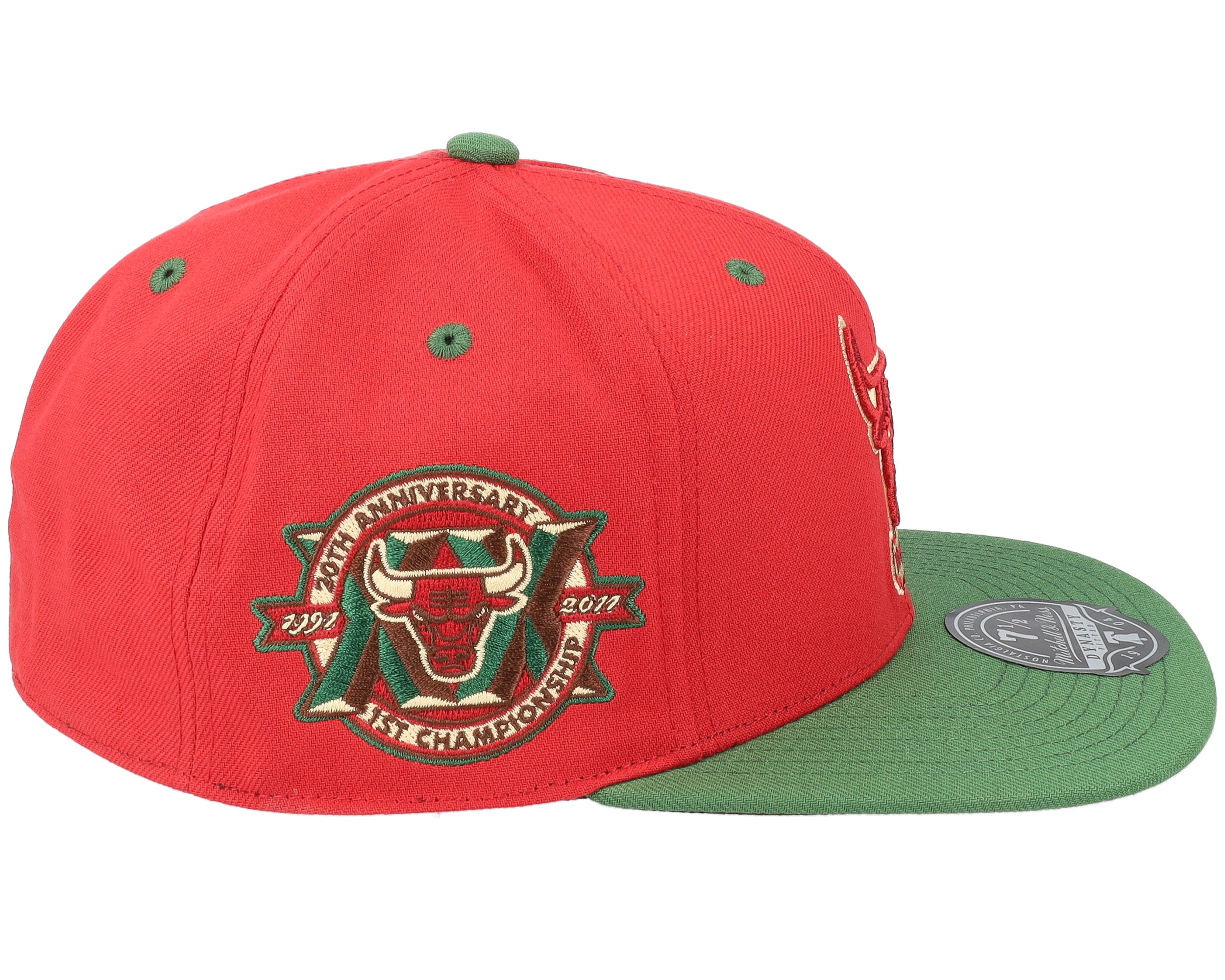 [6HSFLD21206-CBURED1] MENS MITCHELL & NESS NBA CHICACO BULLS NIGHTMARE FITTED