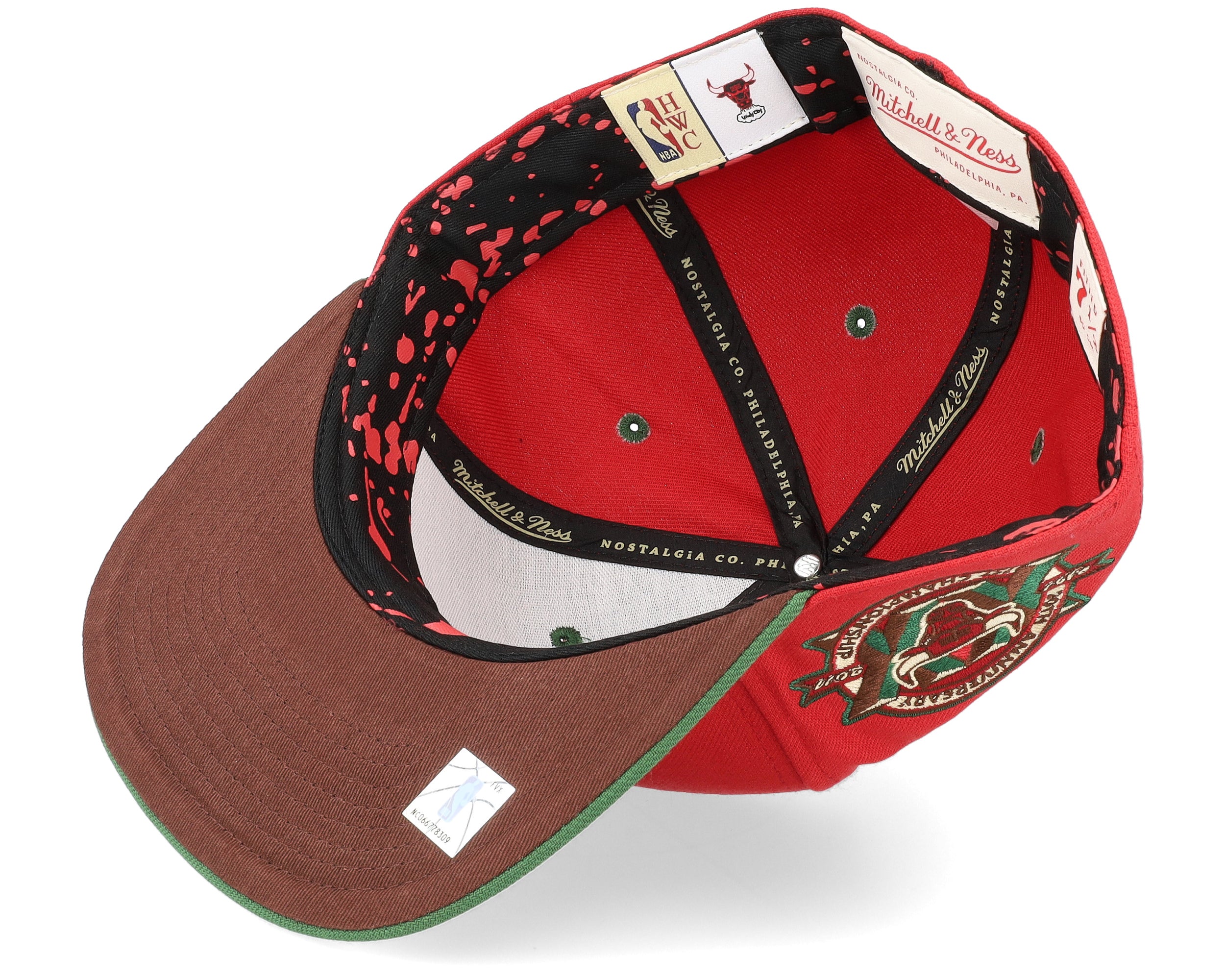 [6HSFLD21206-CBURED1] MENS MITCHELL & NESS NBA CHICACO BULLS NIGHTMARE FITTED