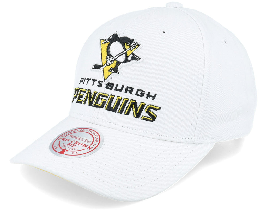 MENS MITCHELL & NESS NHL ALL IN PRO SNAPBACK PENGUINS - WHITE