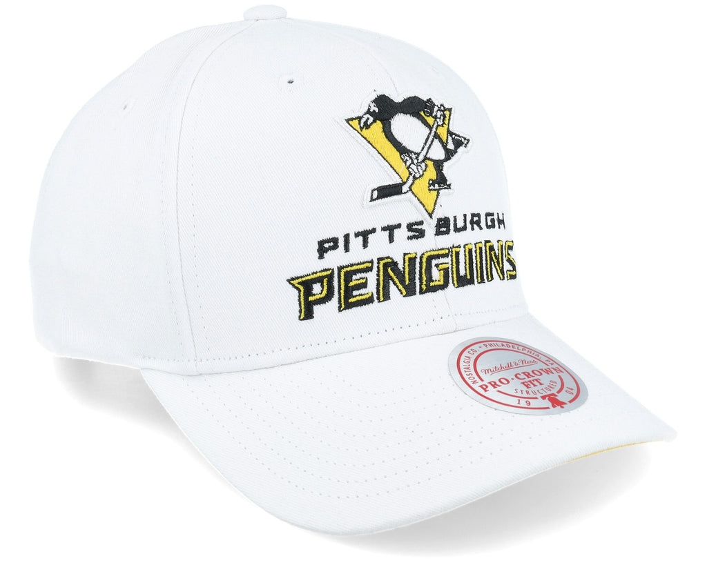 MENS MITCHELL & NESS NHL ALL IN PRO SNAPBACK PENGUINS - WHITE