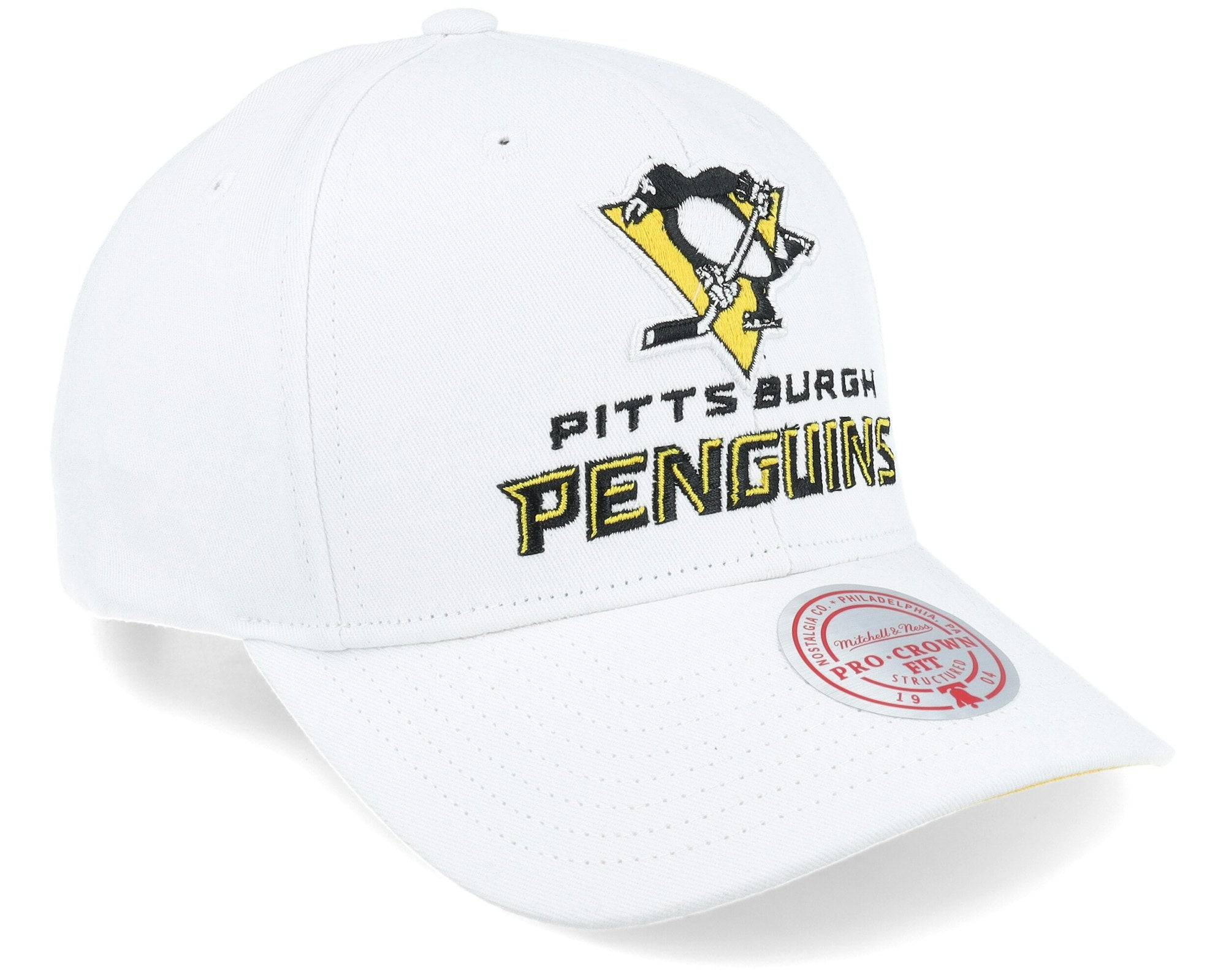 MENS MITCHELL & NESS NHL ALL IN PRO SNAPBACK PENGUINS - WHITE