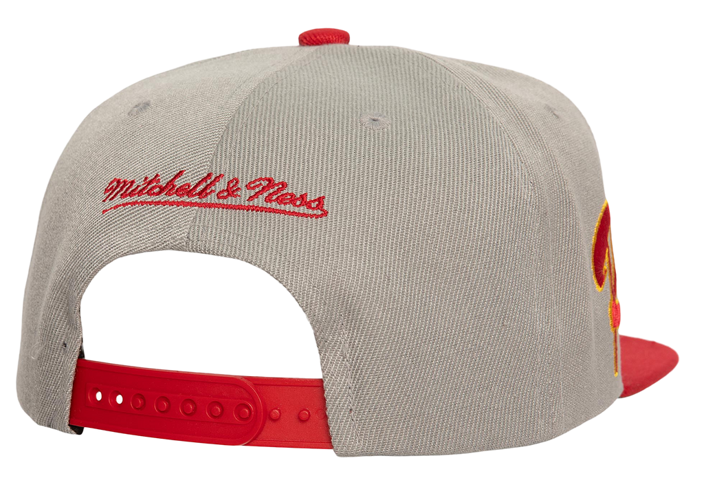 [HS8041-HROGREY] MENS MITCHELL & NESS NBA KNOCK OUT PANEL SNAPBACK HWC ROCKETS