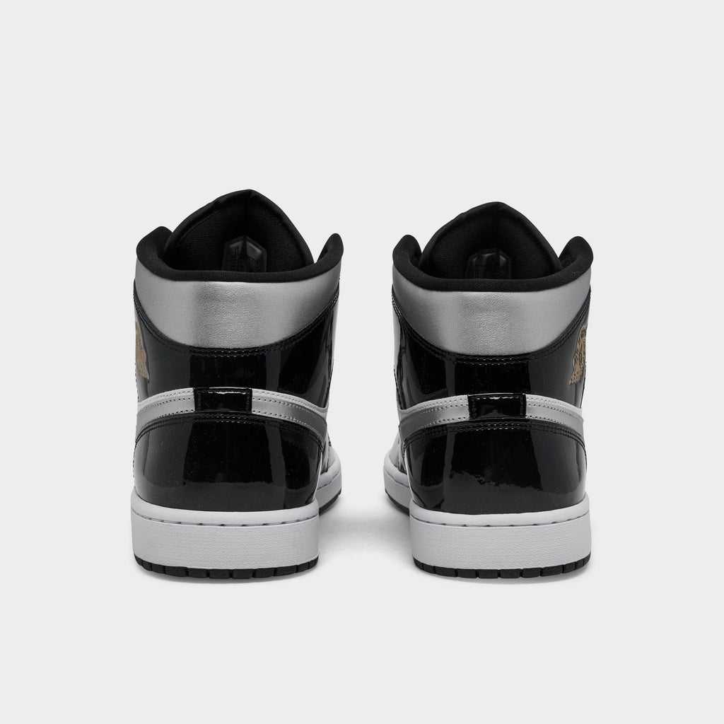 [HV0789-010] MENS AIR JORDAN RETRO 1 MID SE 'PATENT BLACK WHITE'