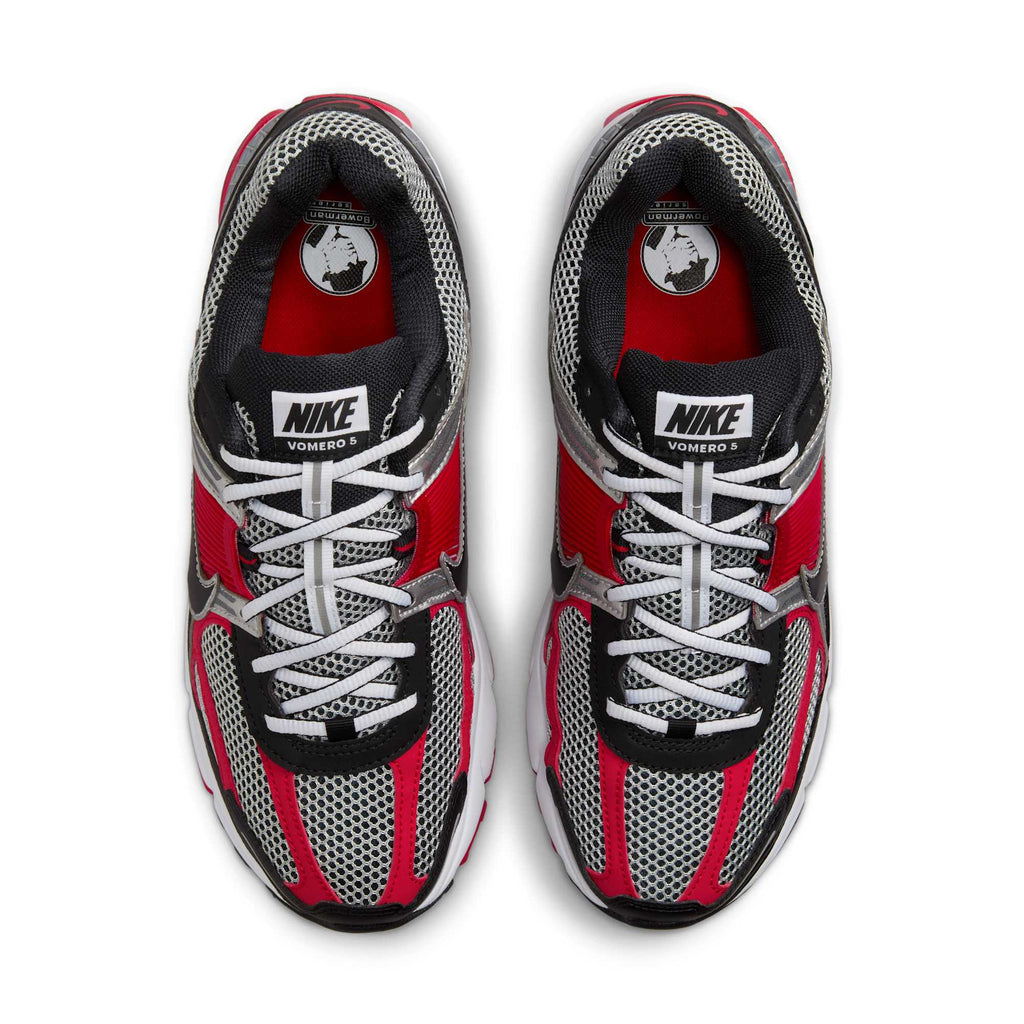 [HV0926-095] Mens Nike ZOOM VOMERO 5 'METALLIC SILVER UNIVERSITY RED'
