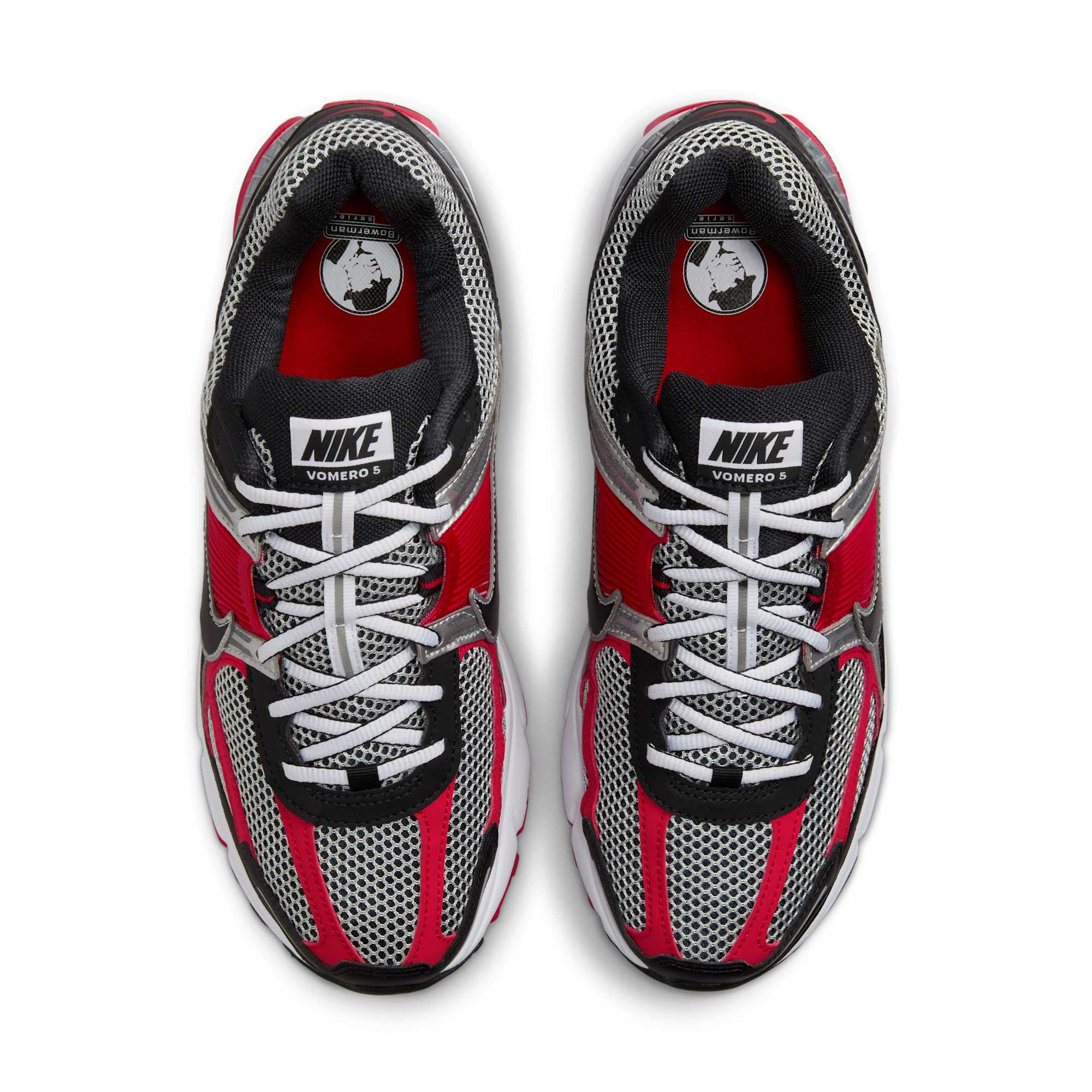 [HV0926-095] Mens Nike ZOOM VOMERO 5 'METALLIC SILVER UNIVERSITY RED'