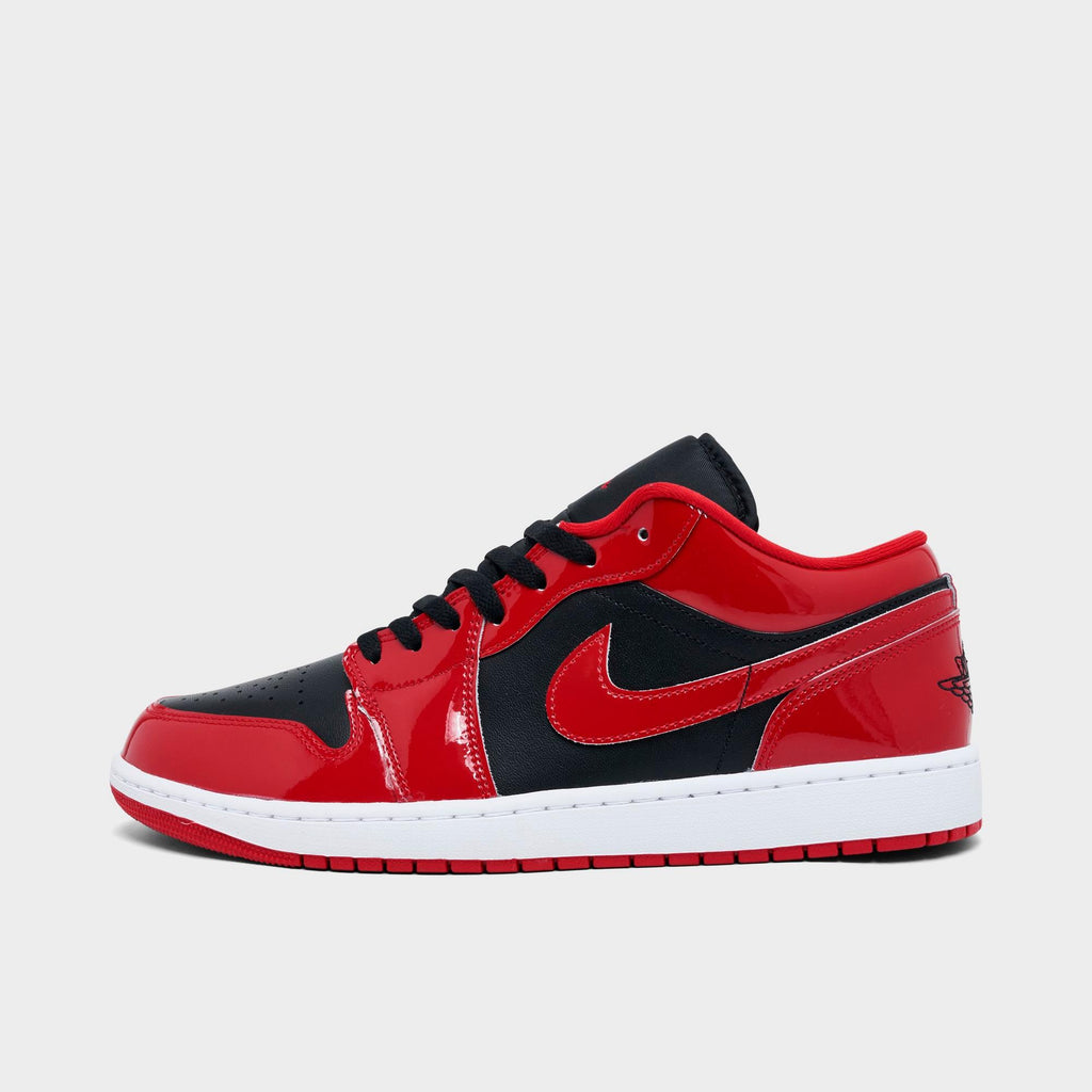 [HV4089-006] MENS AIR JORDAN RETRO 1 LOW SE 'PATENT VARSITY RED BLACK'