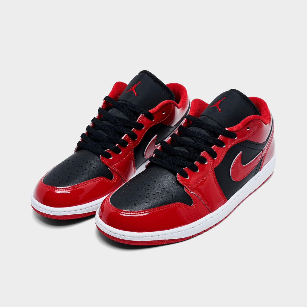 [HV4089-006] MENS AIR JORDAN RETRO 1 LOW SE 'PATENT VARSITY RED BLACK'