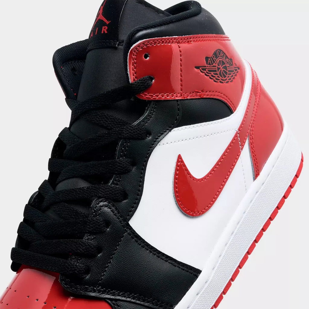 [HV4091-006] MENS AIR JORDAN RETRO 1 MID SE 'PATENT BRED TOE'
