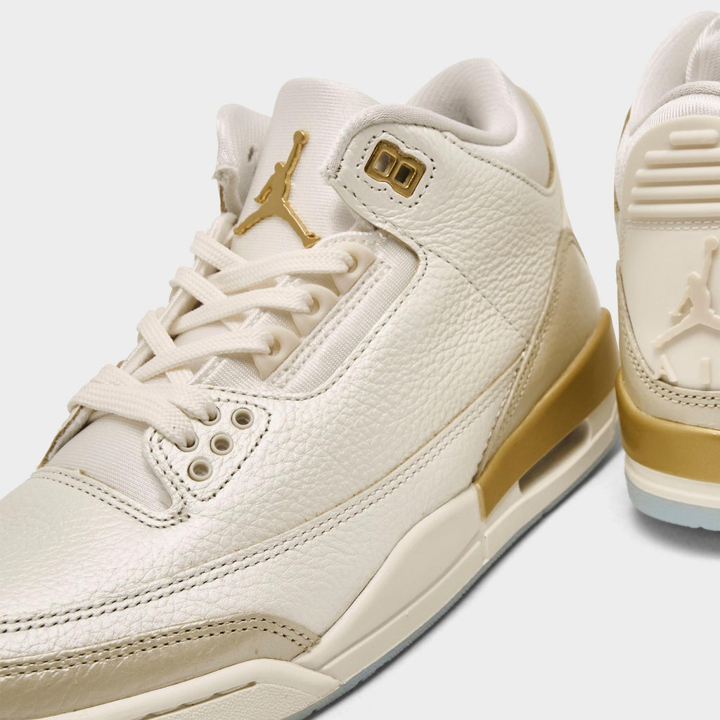 [IB2255-100] WOMENS AIR JORDAN RETRO 3 'CHAMPAGNE AND OYSTERS