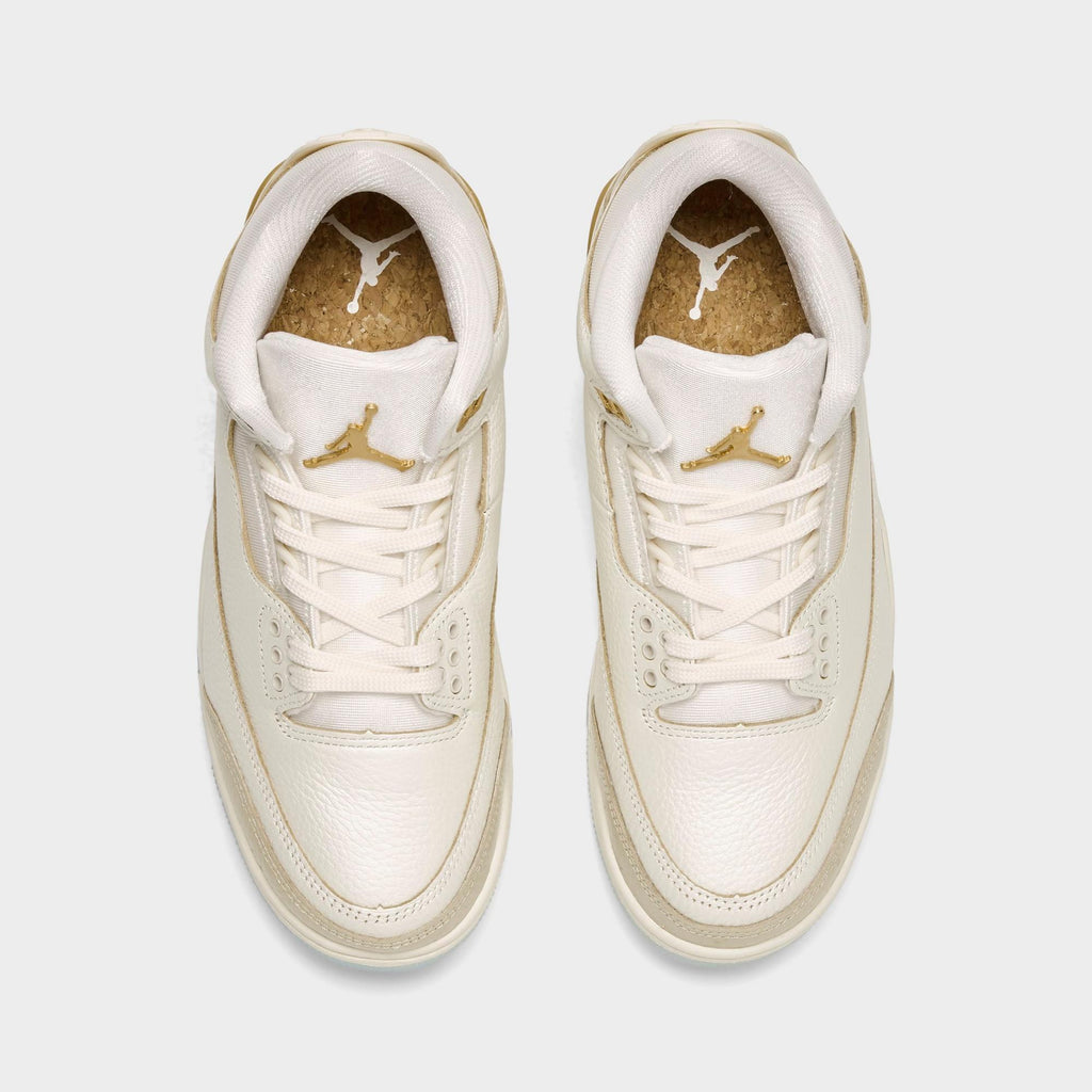 [IB2255-100] WOMENS AIR JORDAN RETRO 3 'CHAMPAGNE AND OYSTERS