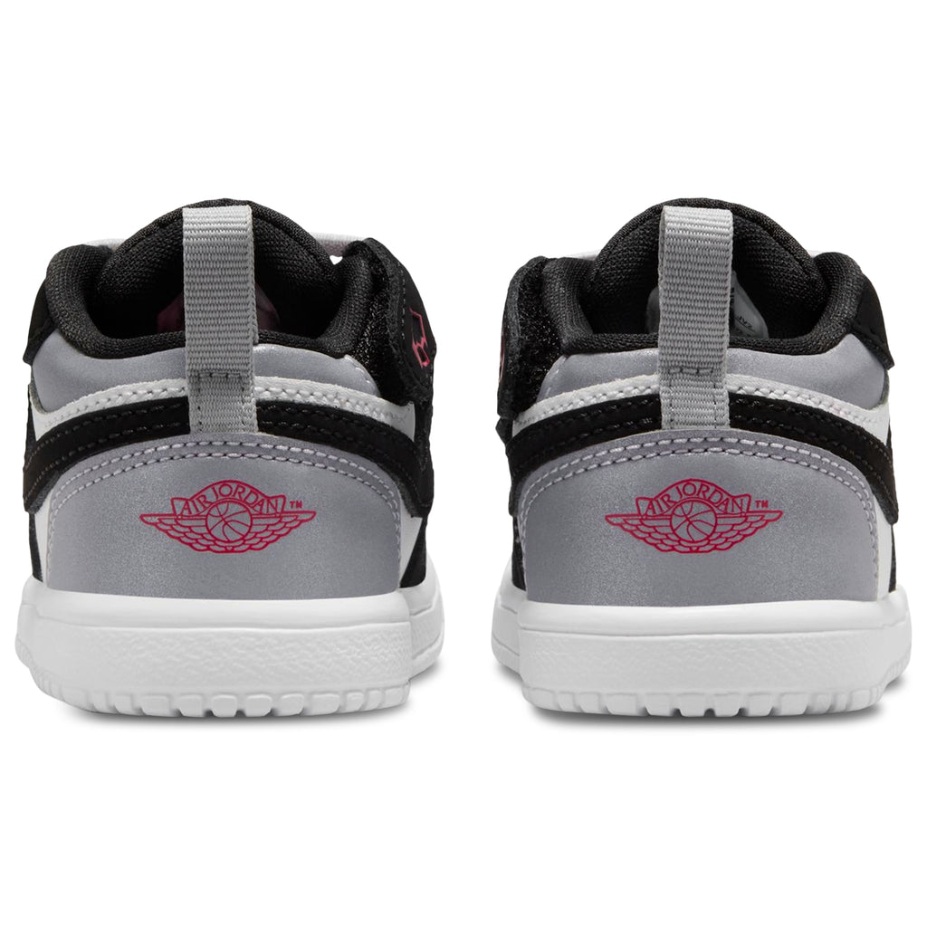 [IB3886-106] TODDLERS AIR JORDAN RETRO 1 LOW ALT SE 'WHITE BLACK MATTE SILVER'